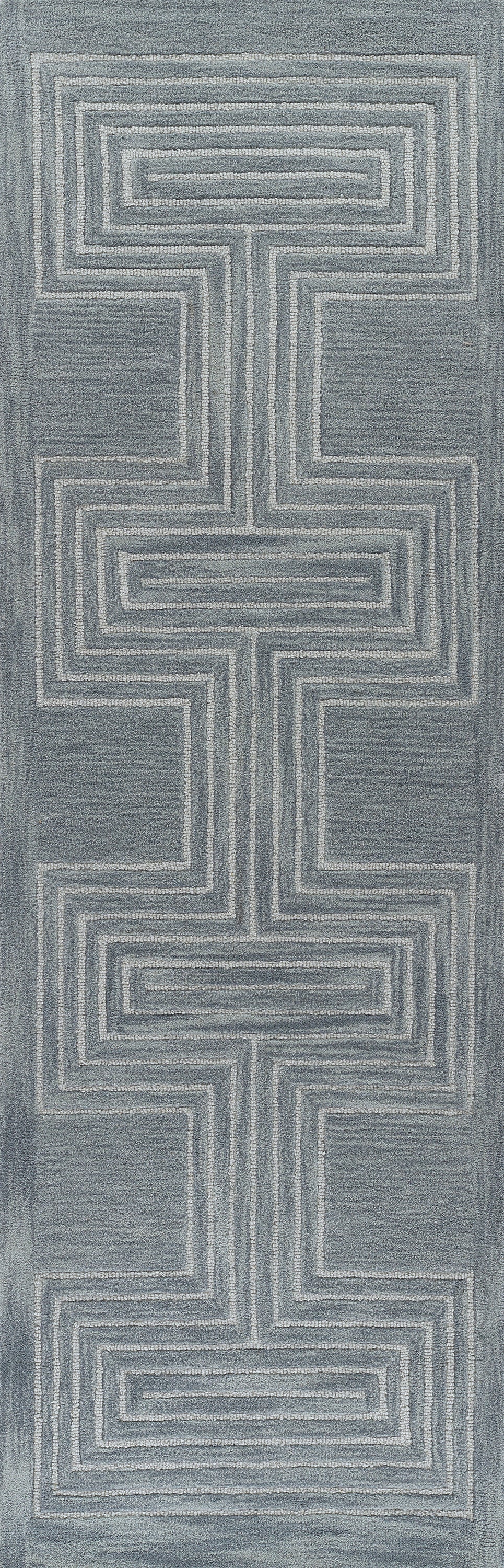 Simba SIM-3 Blue Area Rug, hand-tufted New Zealand wool with bold abstract motifs