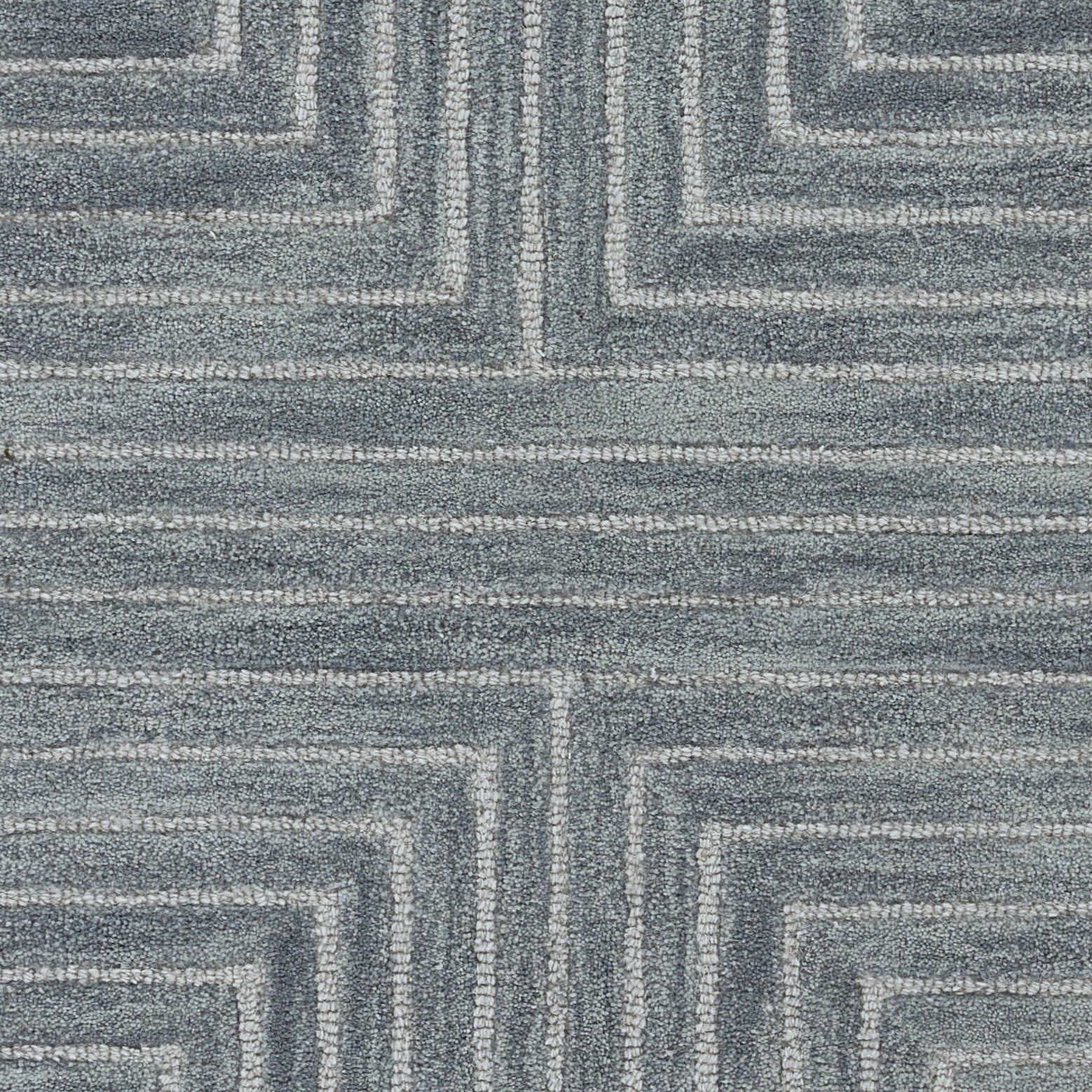 Simba SIM-3 Blue Area Rug, hand-tufted New Zealand wool with bold abstract motifs
