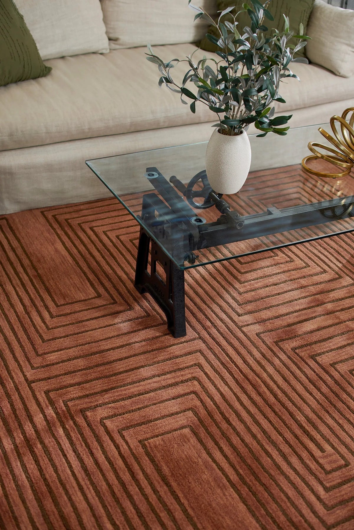 Simba SIM-3 Copper Area Rug by Momeni