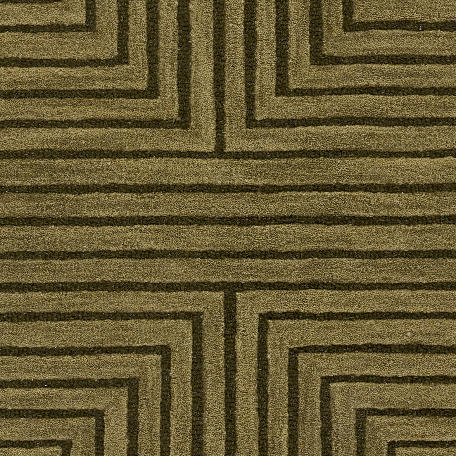 Simba SIM-3 Green Area Rug, premium New Zealand wool with graphic abstract design