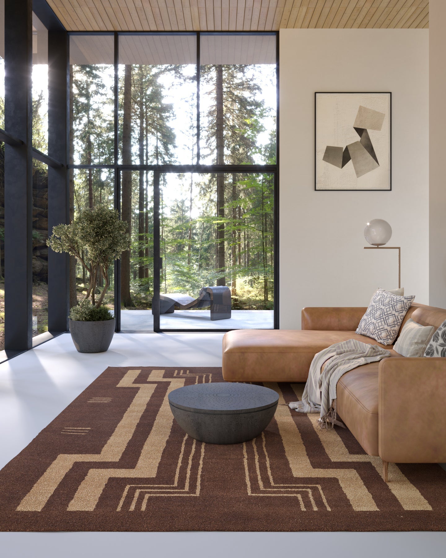 Simba SIM-11 Brown Area Rug by Momeni