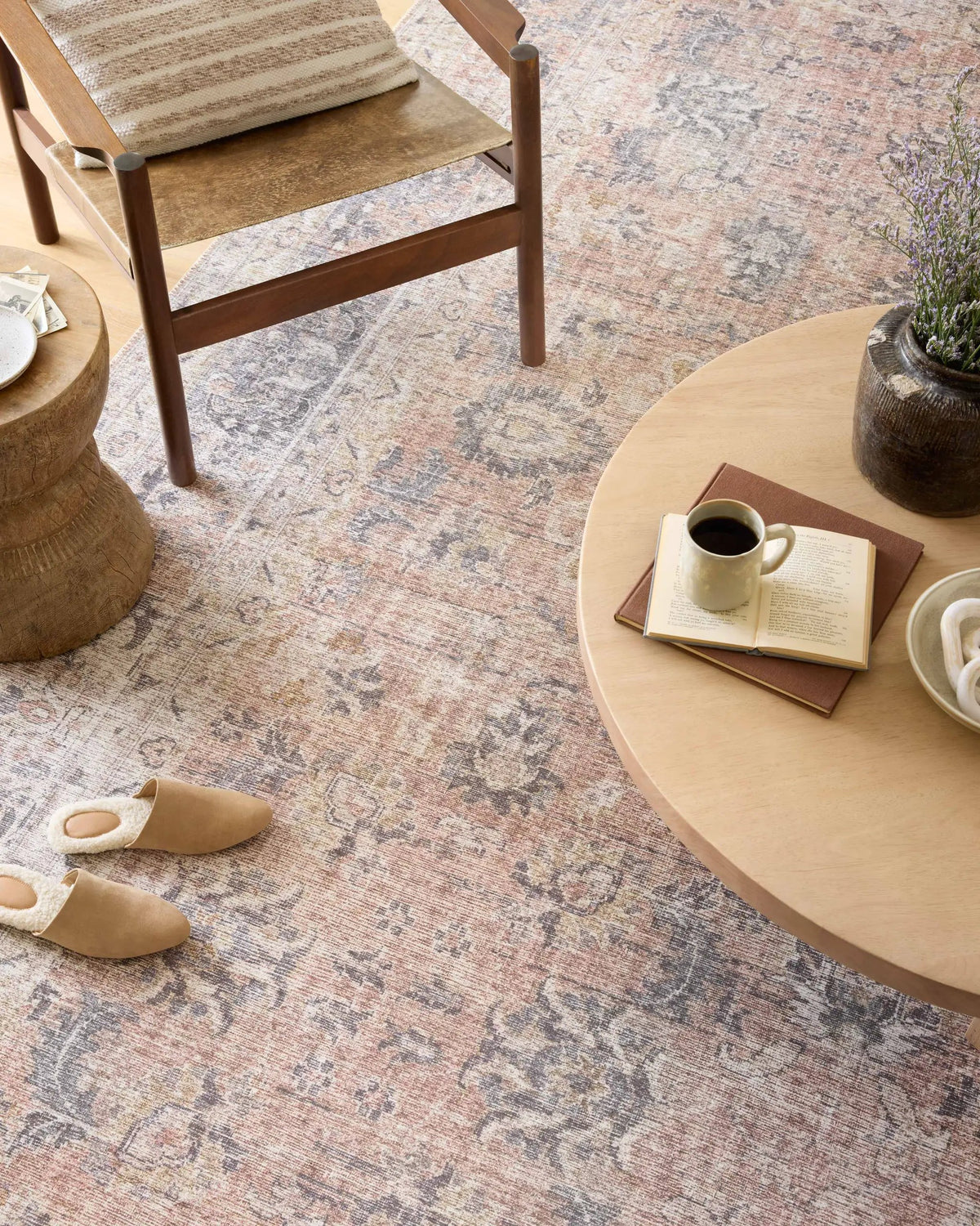 Skye SKY-01 Blush / Grey Area Rug by Loloi
