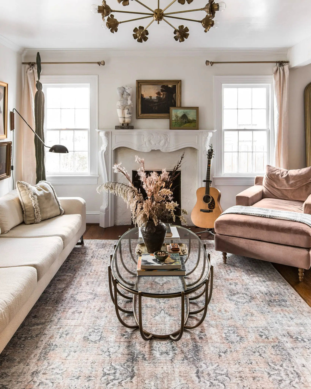 Skye SKY-01 Blush / Grey Area Rug by Loloi