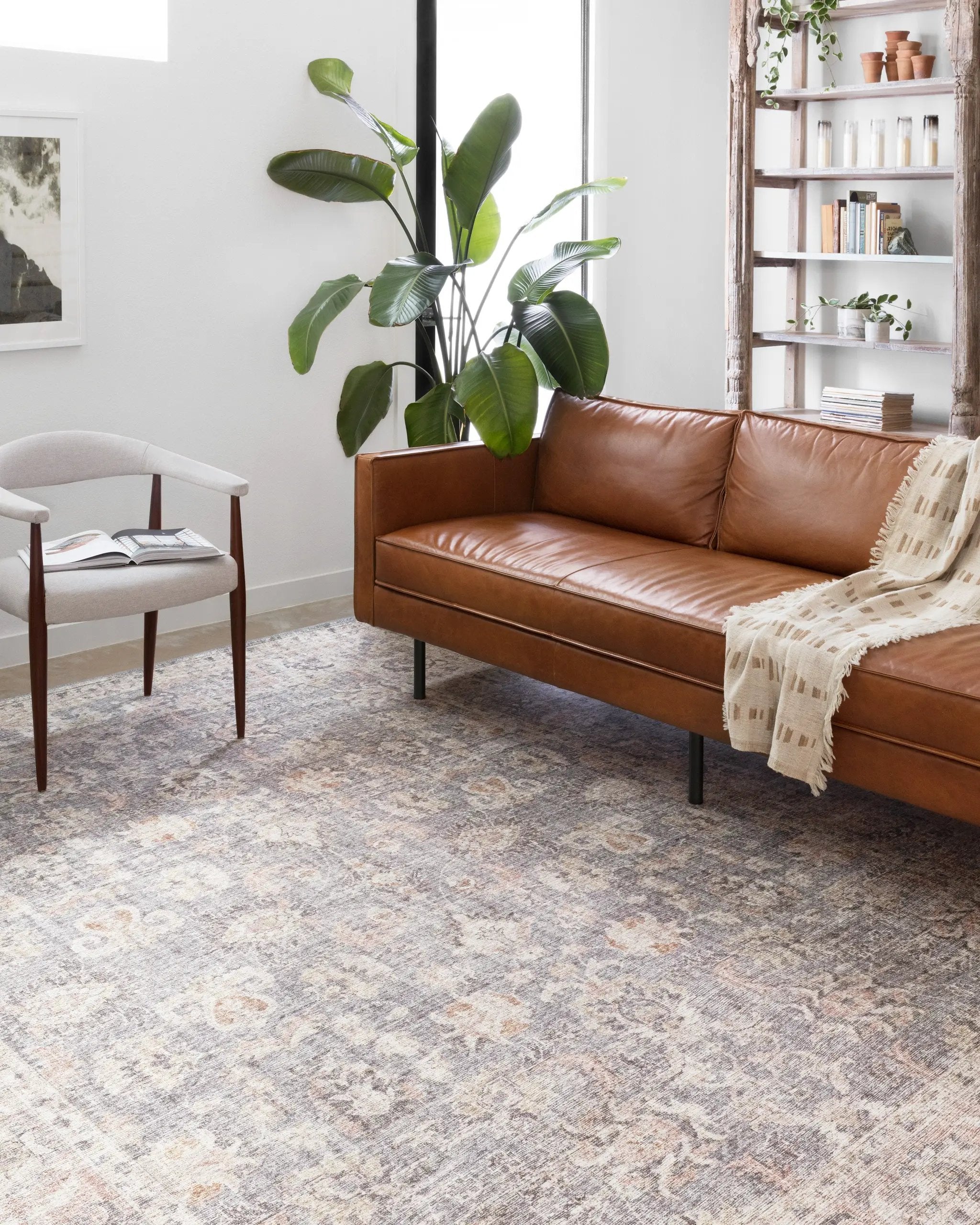 Skye SKY-01 Grey / Apricot Area Rug by Loloi