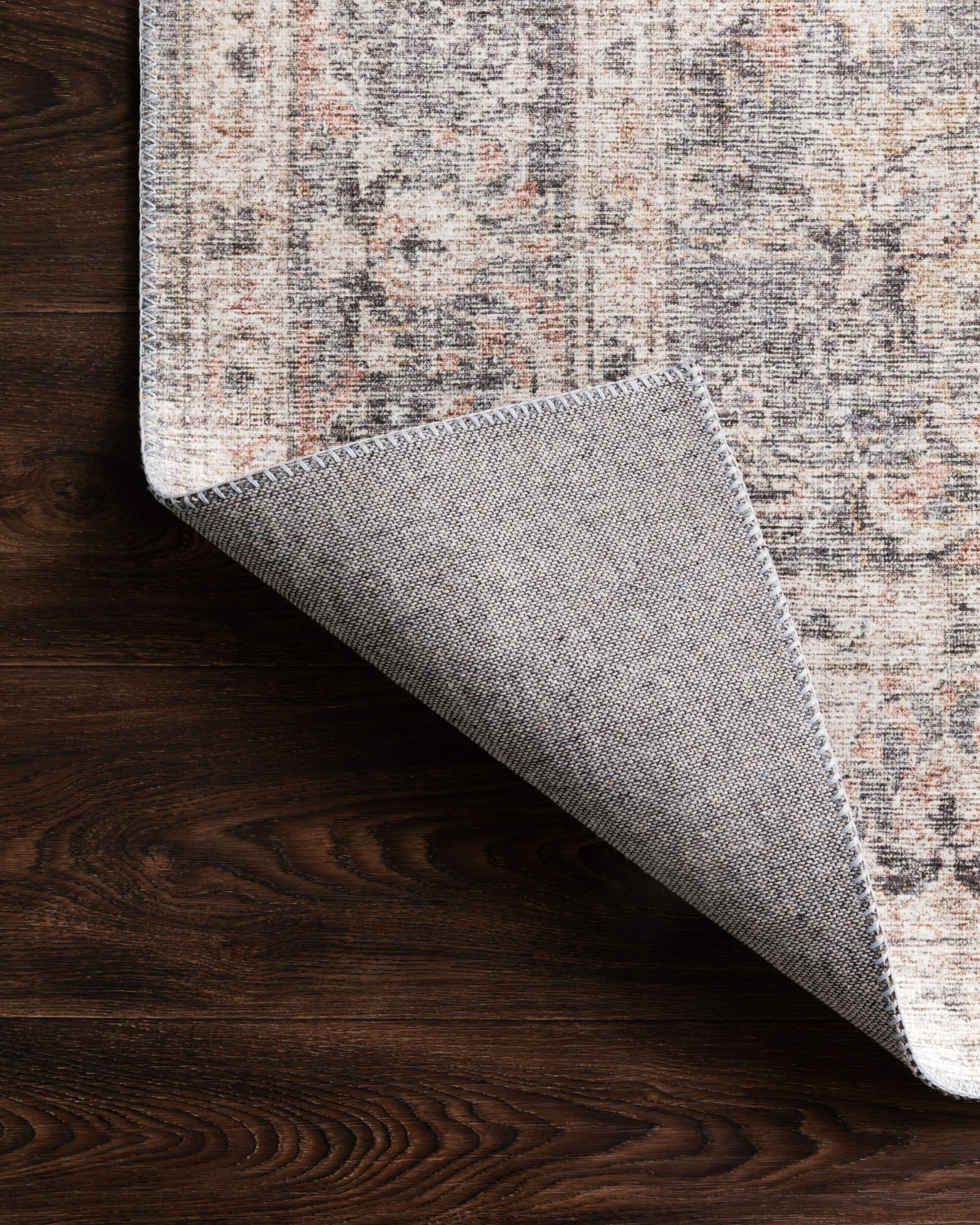 Skye SKY-01 Grey / Apricot Area Rug, distressed vintage motif with grey base and apricot accents