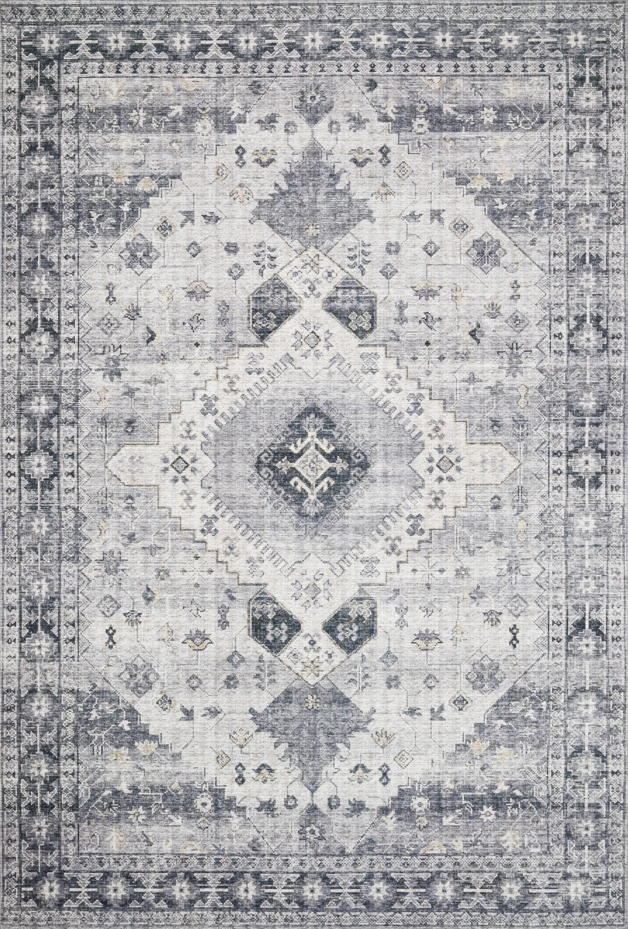 Skye SKY-02 Silver / Grey Area Rug by Loloi