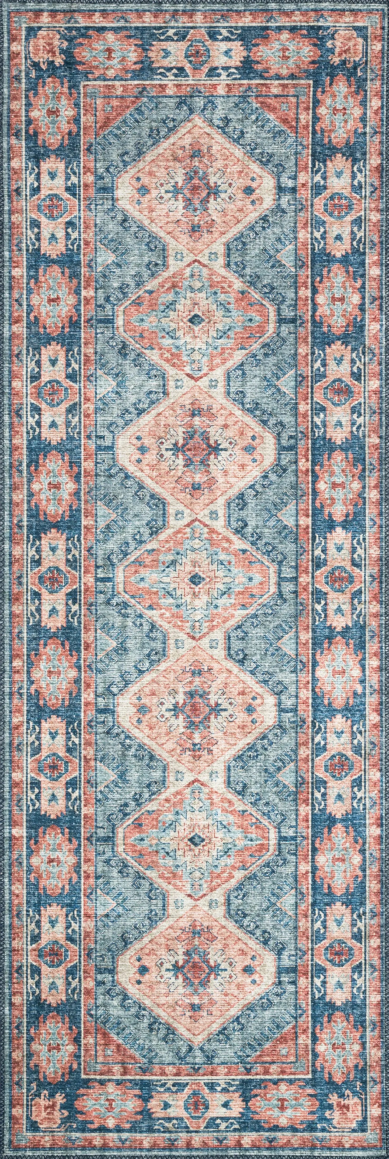 Skye SKY-03 Turquoise / Terracotta Area Rug by Loloi