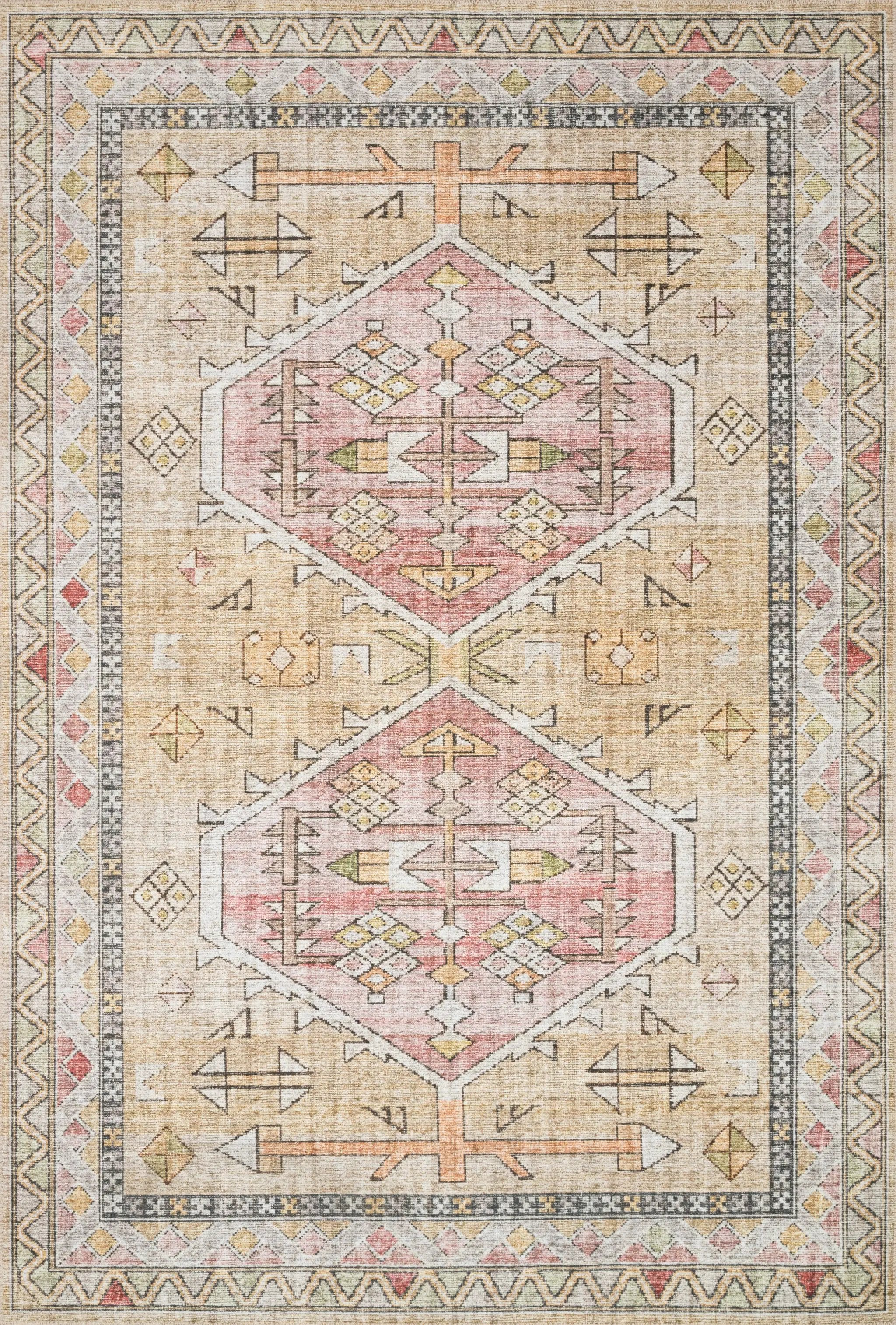 Skye SKY-04 Gold / Blush Area Rug by Loloi