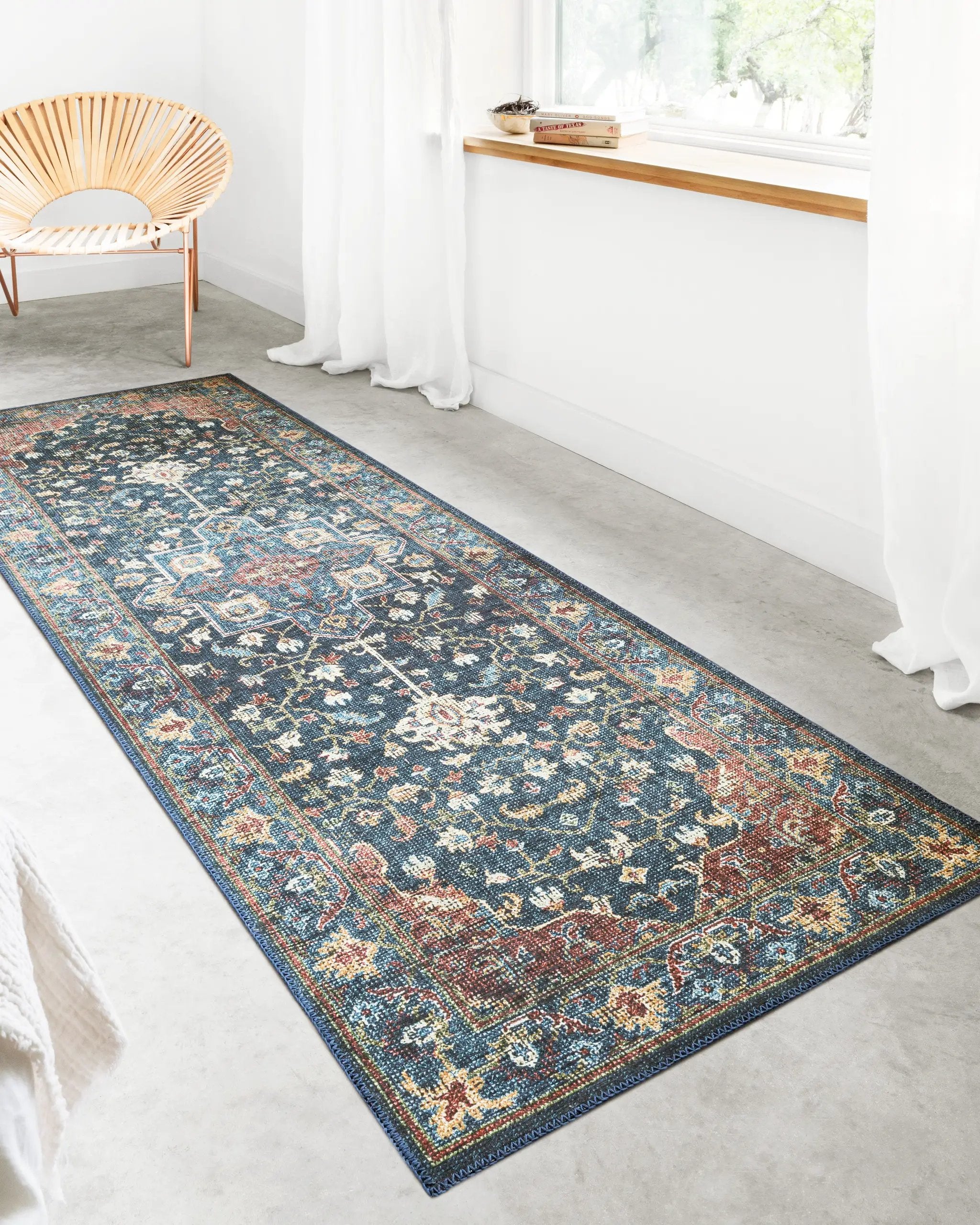 Skye SKY-08 Denim / Brick Area Rug by Loloi
