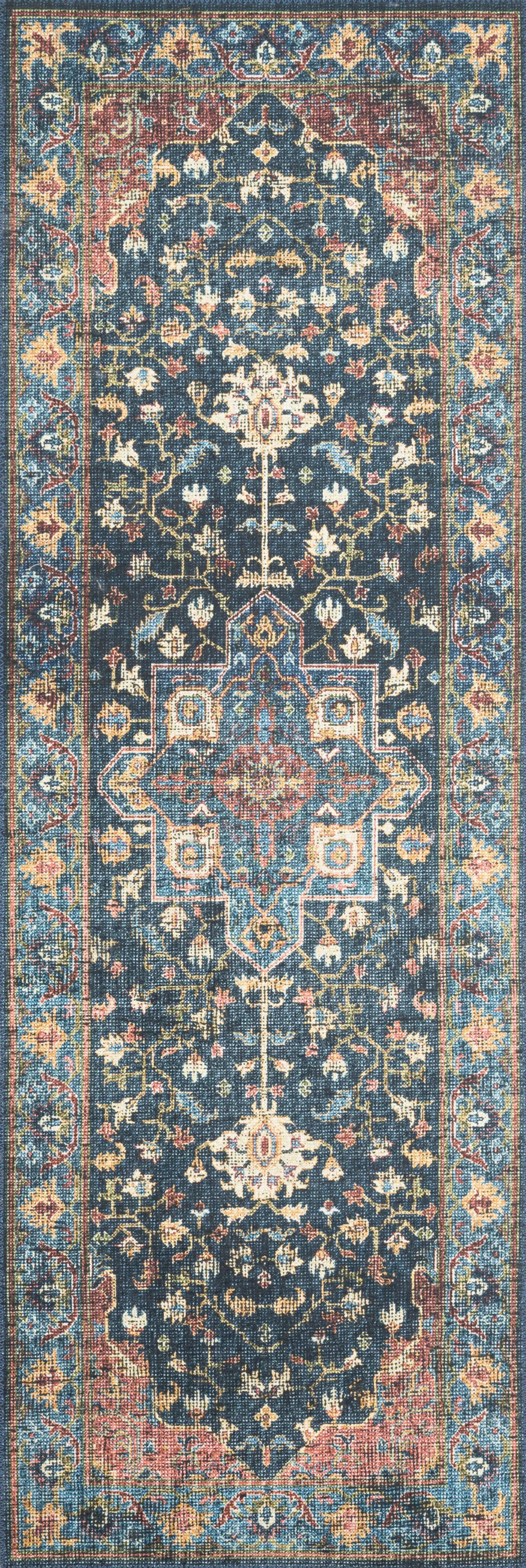 Skye SKY-08 Denim / Brick Area Rug by Loloi