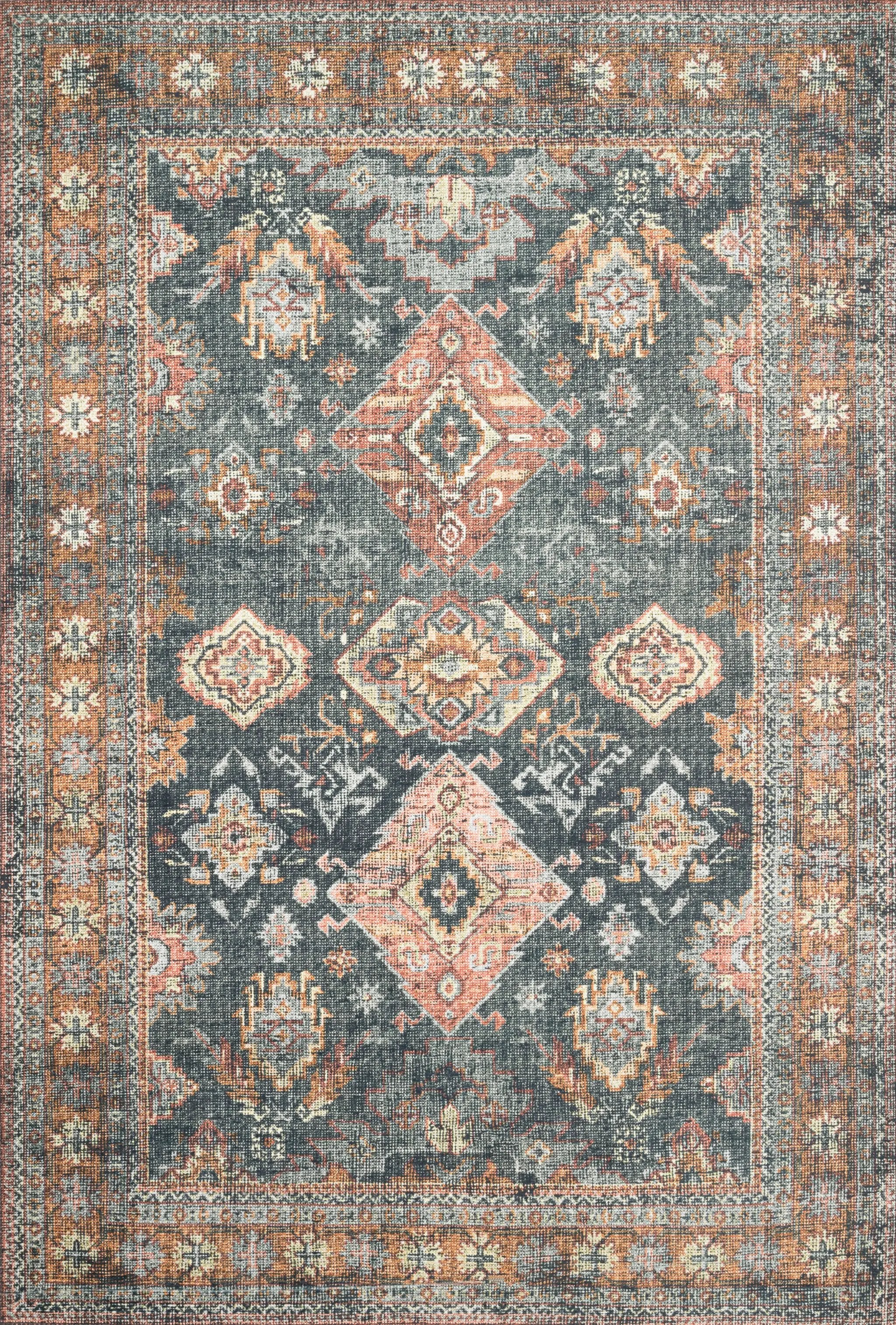 Skye SKY-10 Sea / Rust Area Rug by Loloi