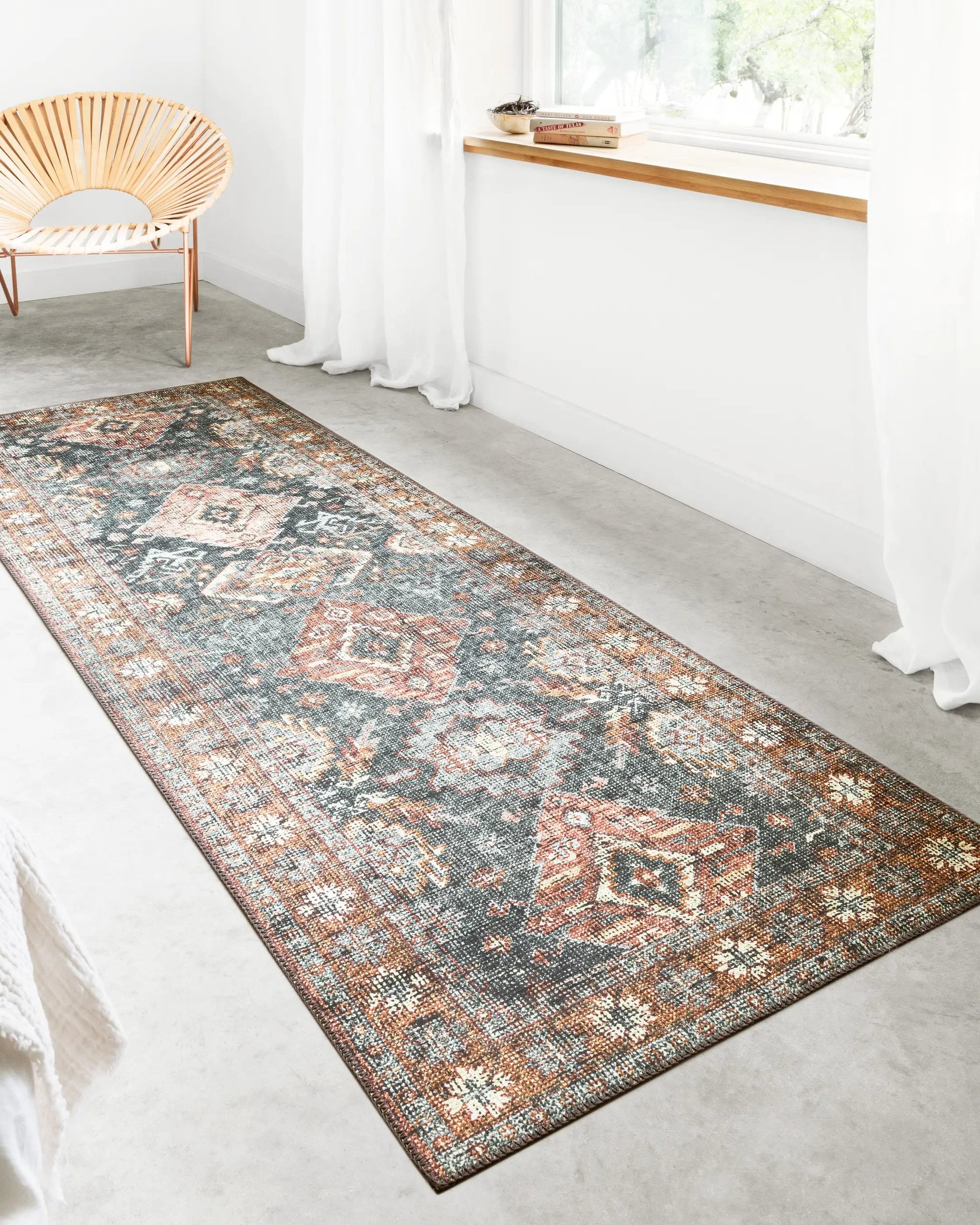 Skye SKY-10 Sea / Rust Area Rug by Loloi
