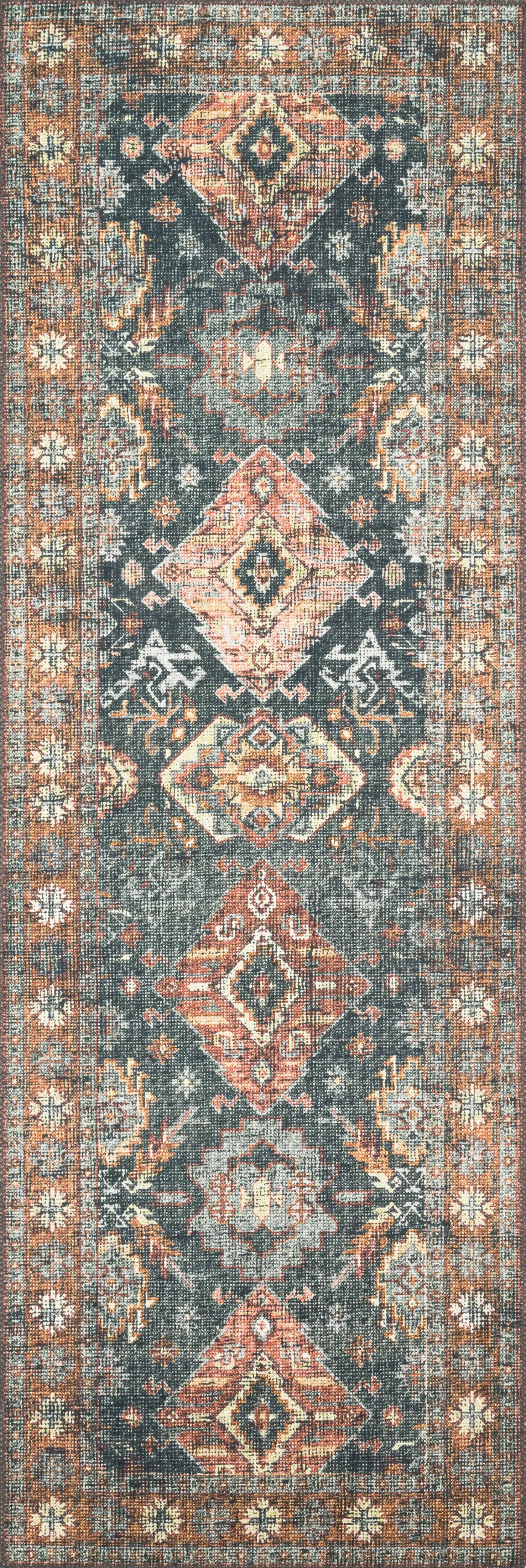 Skye SKY-10 Sea / Rust Area Rug by Loloi