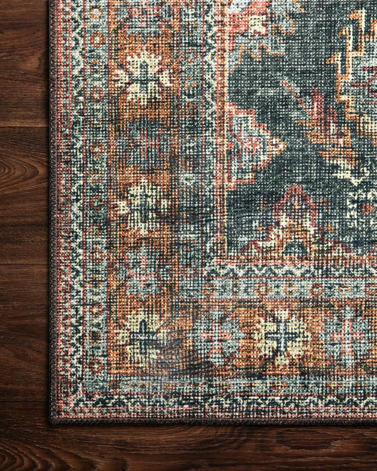 Skye SKY-10 Sea / Rust Area Rug by Loloi