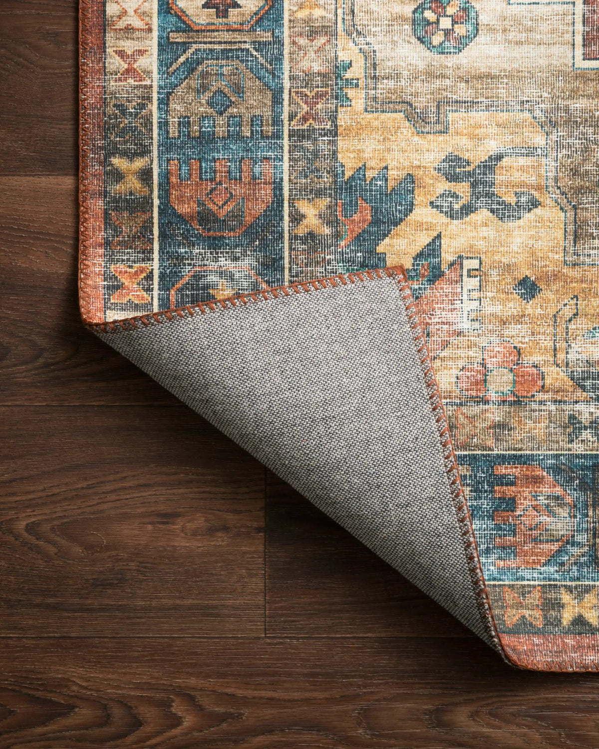 Skye SKY-11 Rust / Blue Area Rug by Loloi