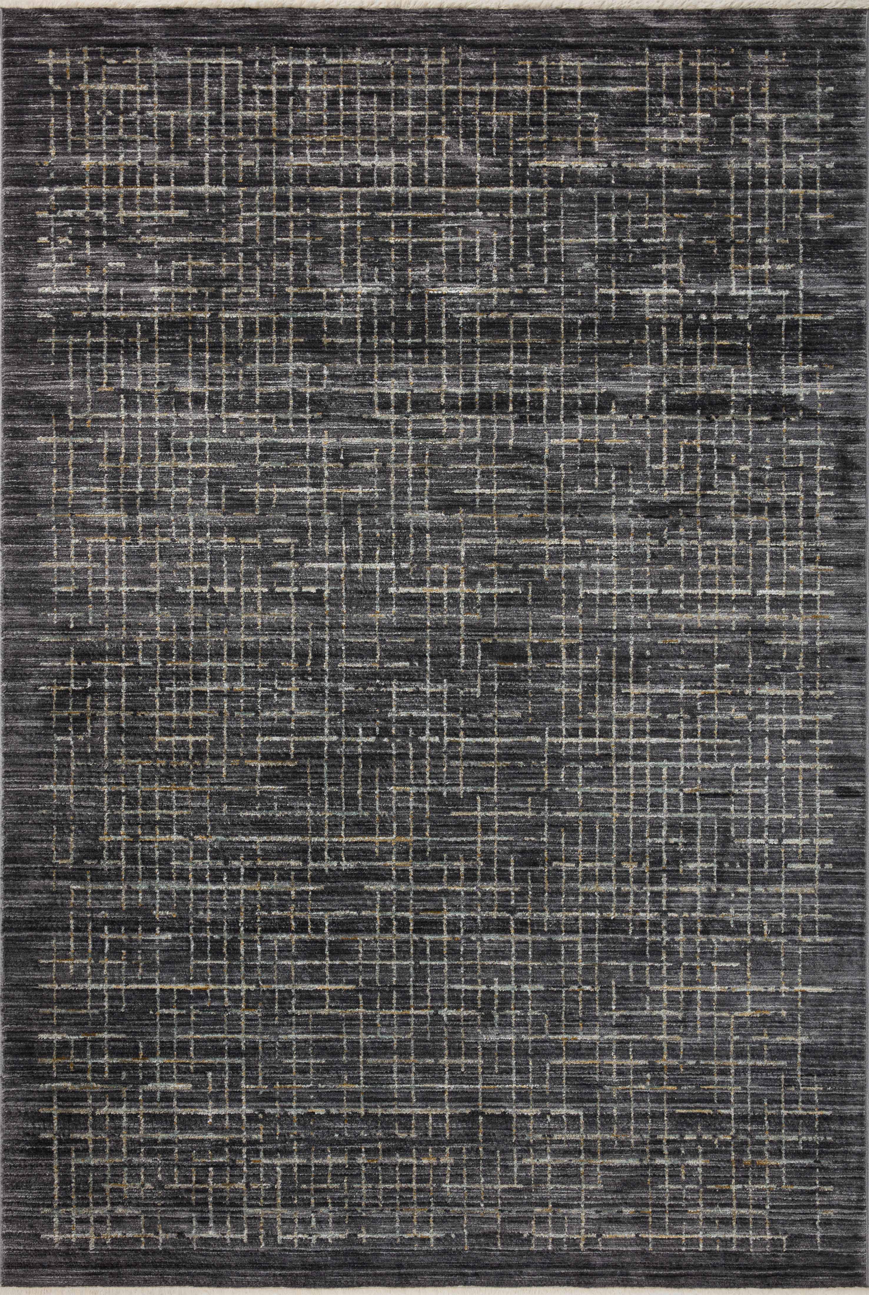 With bold onyx and shimmering silver hues and contemporary and abstract styling, the Soho SOH-01 Onyx / Silver Area Rug is a power-loomed 100% polyester area rug that elevates any room