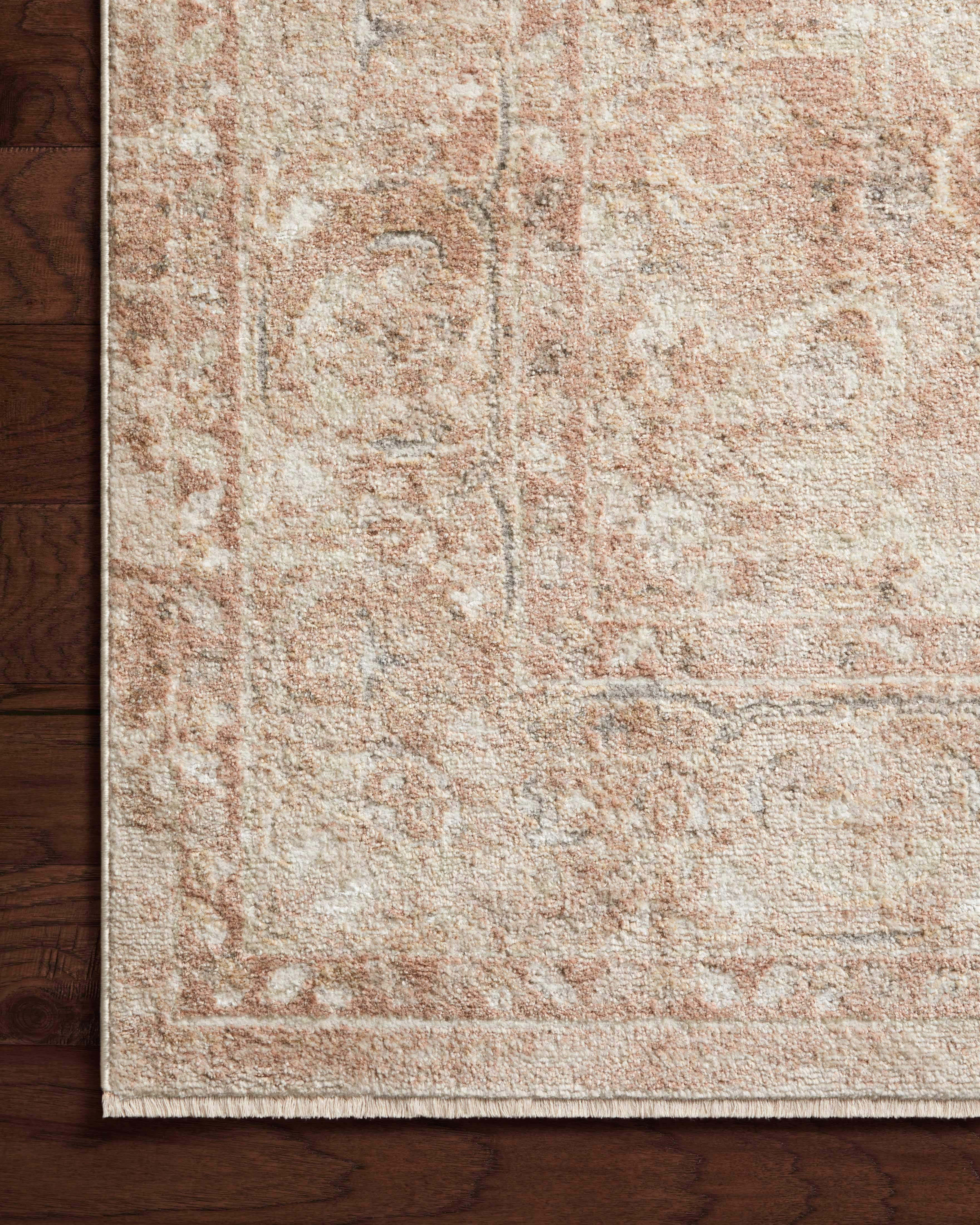 The Sonnet SNN-04 Terracotta / Natural Area Rug highlights rich terracotta and warm natural tones and traditional texture in a beautifully made power-loomed polypropylene and polyester area rug
