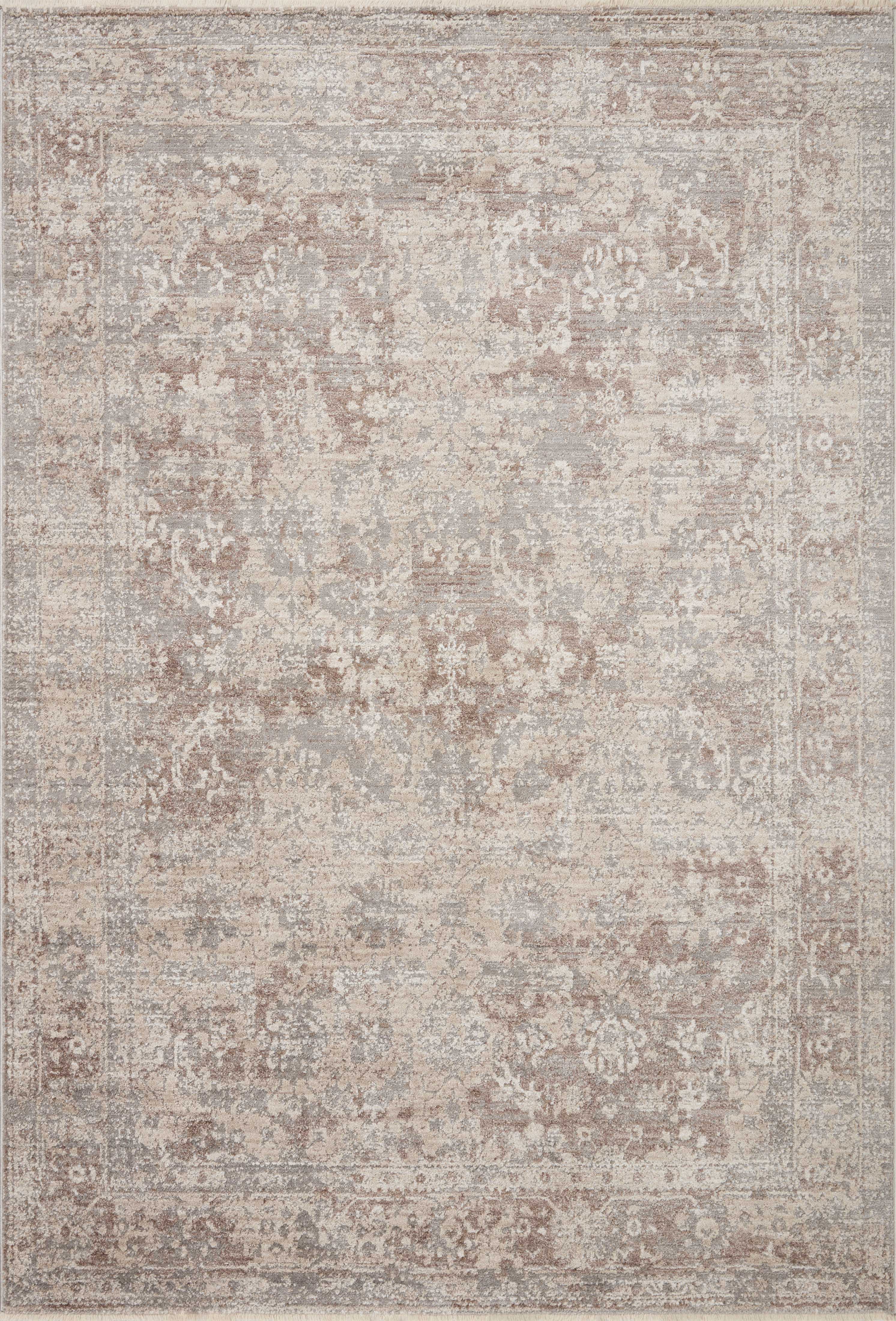 The Sonnet SNN-05 Silver / Natural Area Rug transforms any space with shimmering silver and warm natural tones and traditional design in a power-loomed polypropylene and polyester area rug