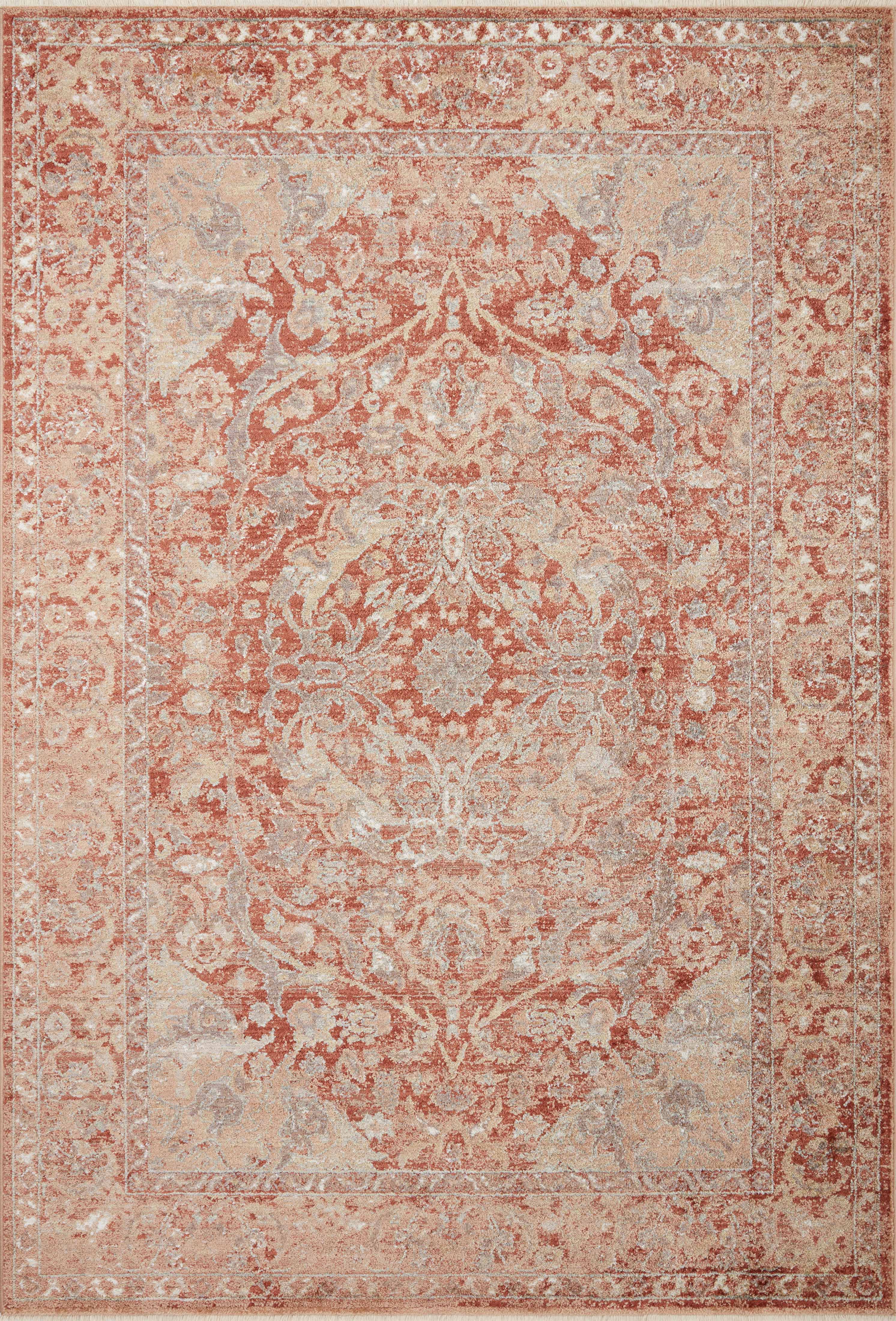 Featuring spirited spice and vibrant multi-toned hues and traditional detail, the Sonnet SNN-10 Spice / Multi Area Rug is a power-loomed polypropylene and polyester area rug for any room