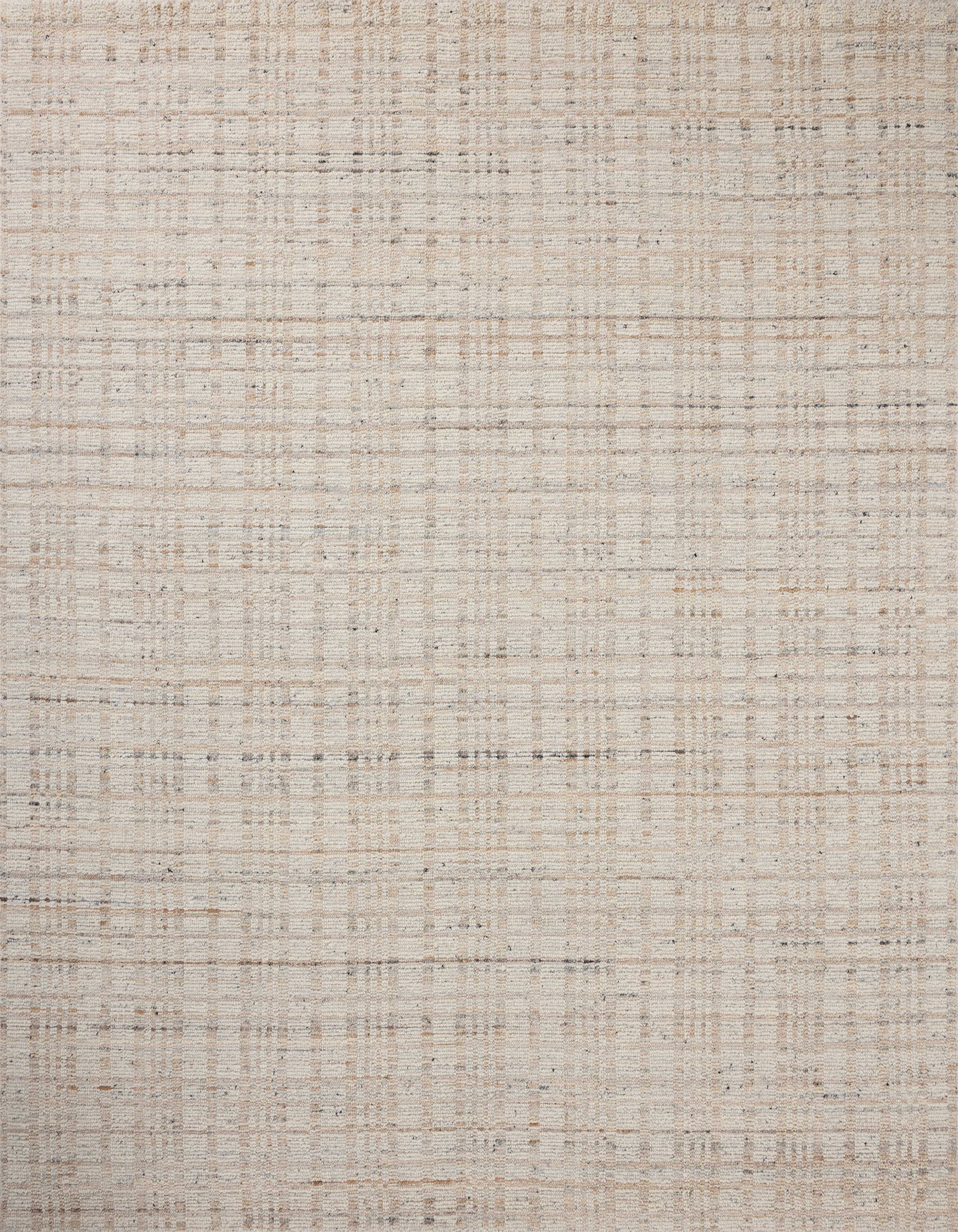 Expertly crafted as a hand-loomed wool area rug with graphic artistry, the Sonya SOY-01 Ivory / Natural Area Rug captures refined ivory and warm natural tones beautifully