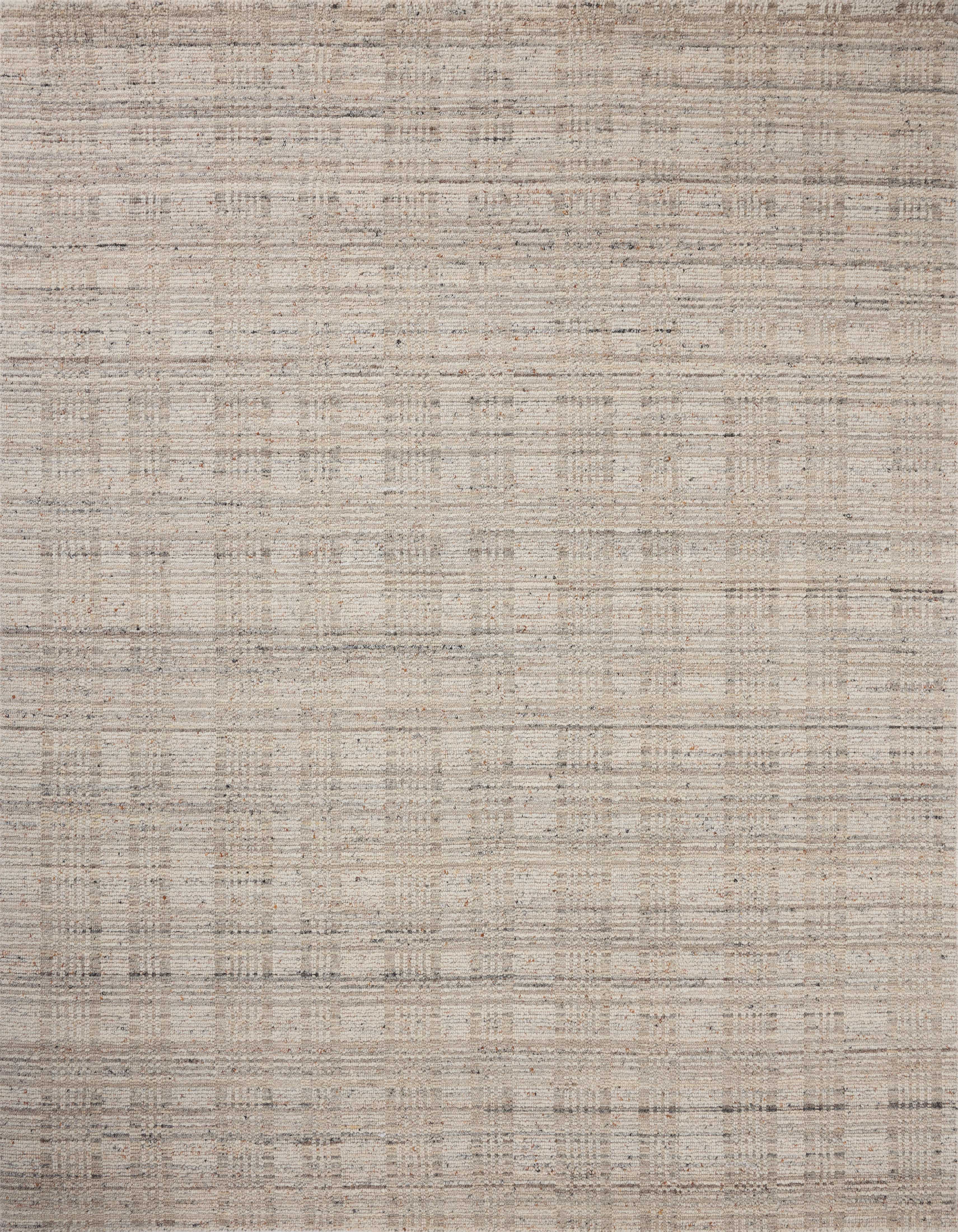 A hand-loomed wool area rug with graphic design in soft misty and cozy oatmeal hues, the Sonya SOY-03 Mist / Oatmeal Area Rug is a standout in any décor