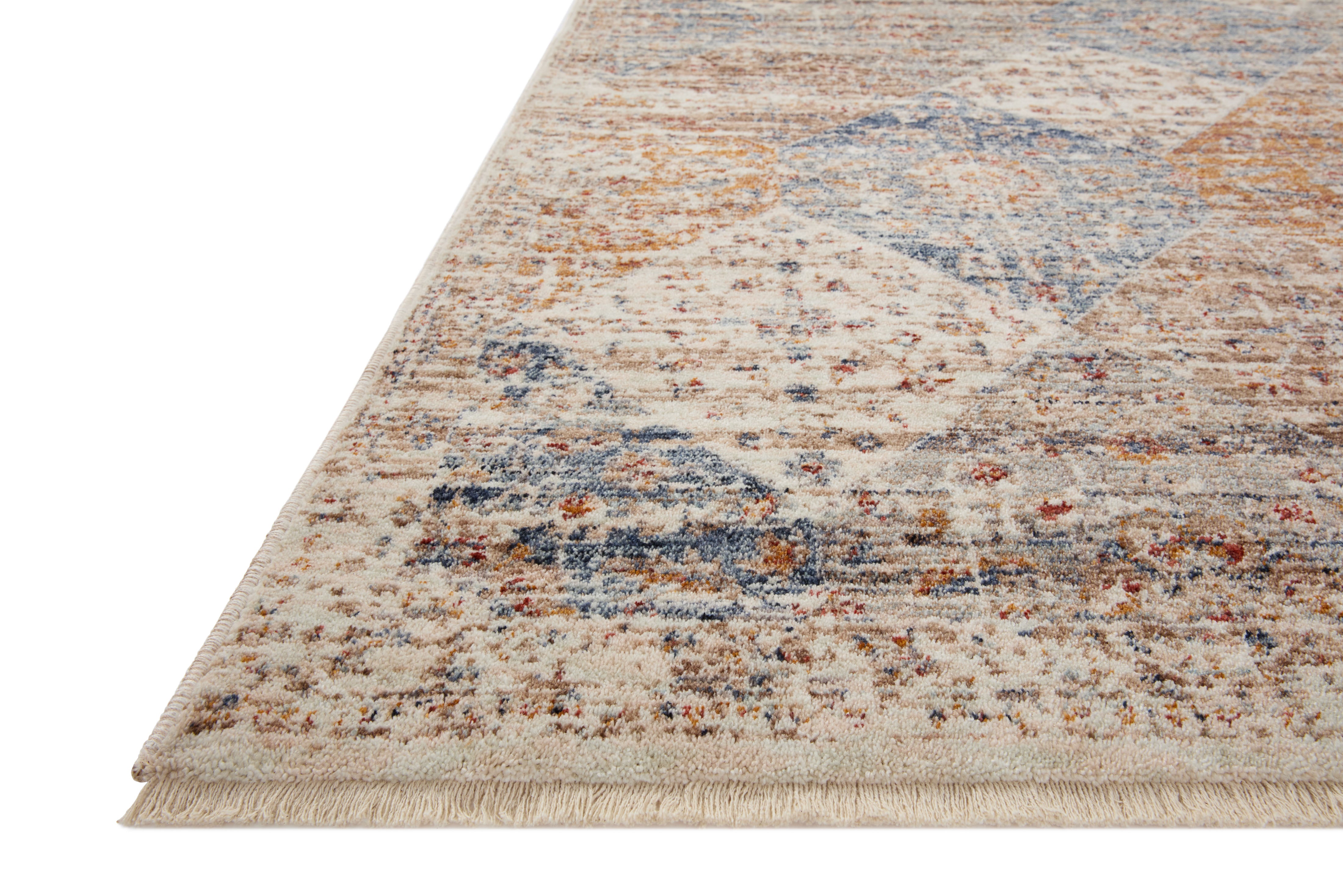 With refined ivory and vibrant multi-toned hues and vintage styling, the Sorrento SOR-02 Ivory / Multi Area Rug is a power-loomed 100% polyester area rug that elevates any room