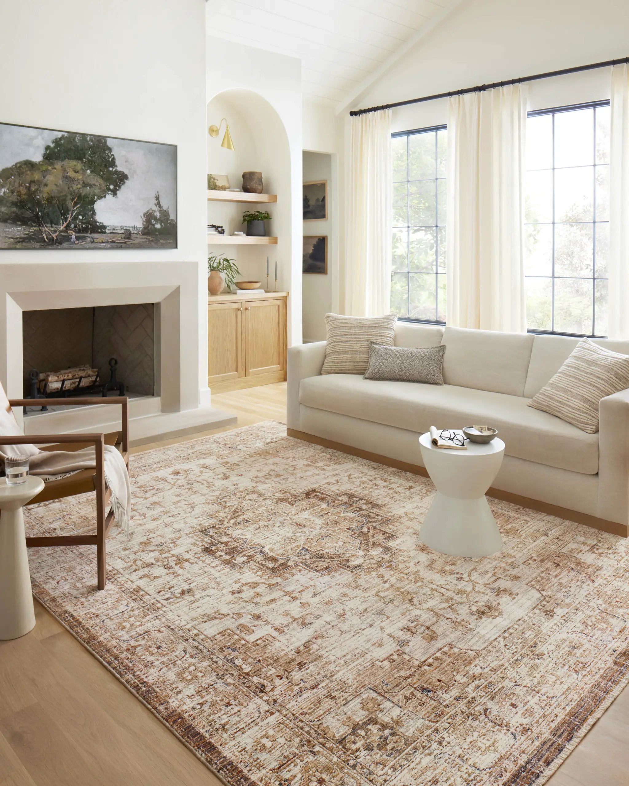 Sorrento SOR-03 Mocha / Multi Area Rug by Loloi
