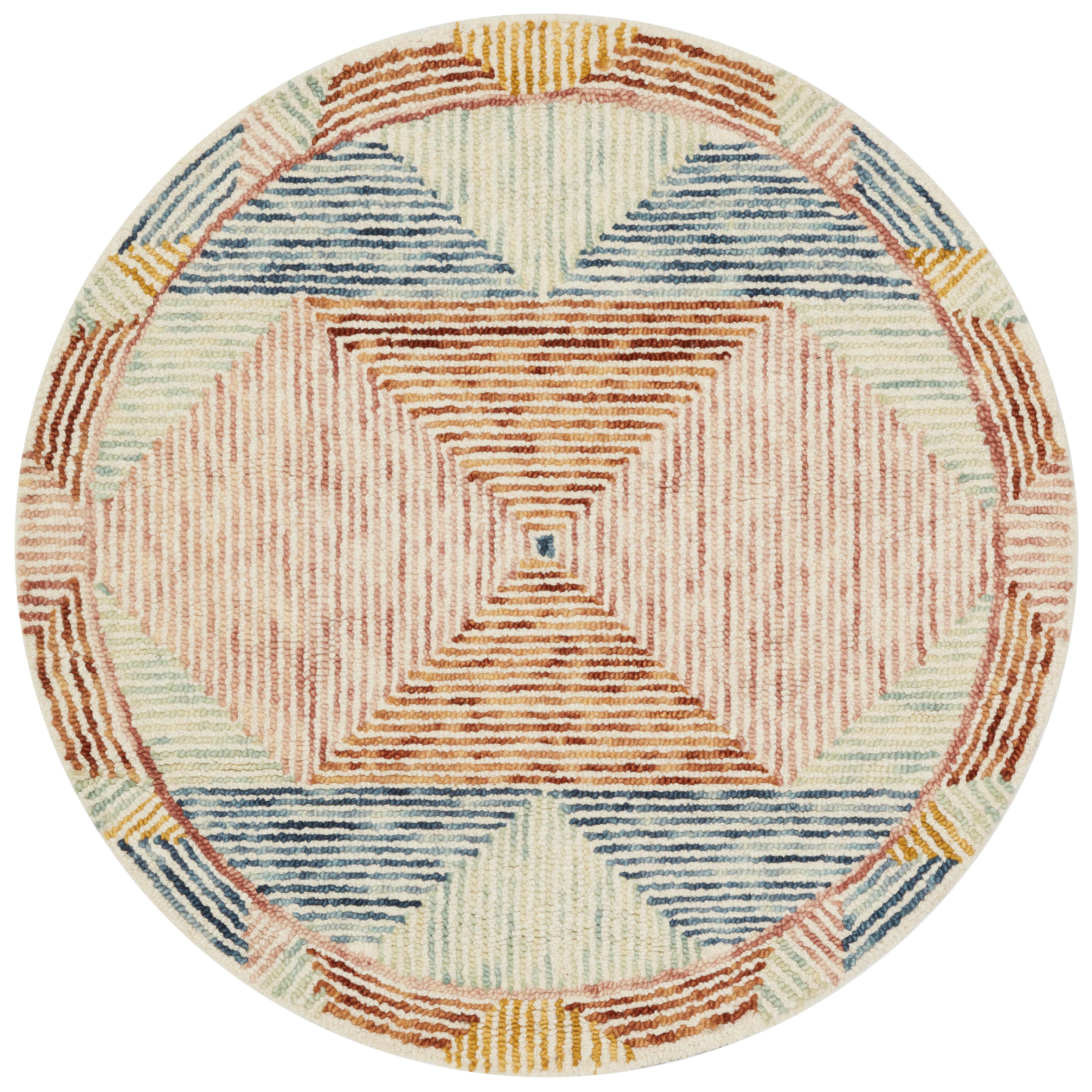 The Spectrum SPE-01 Ivory / Multi Area Rug combines refined ivory and vibrant multi-toned tones and geometric and eclectic patterns in a hooked wool area rug for effortless elegance