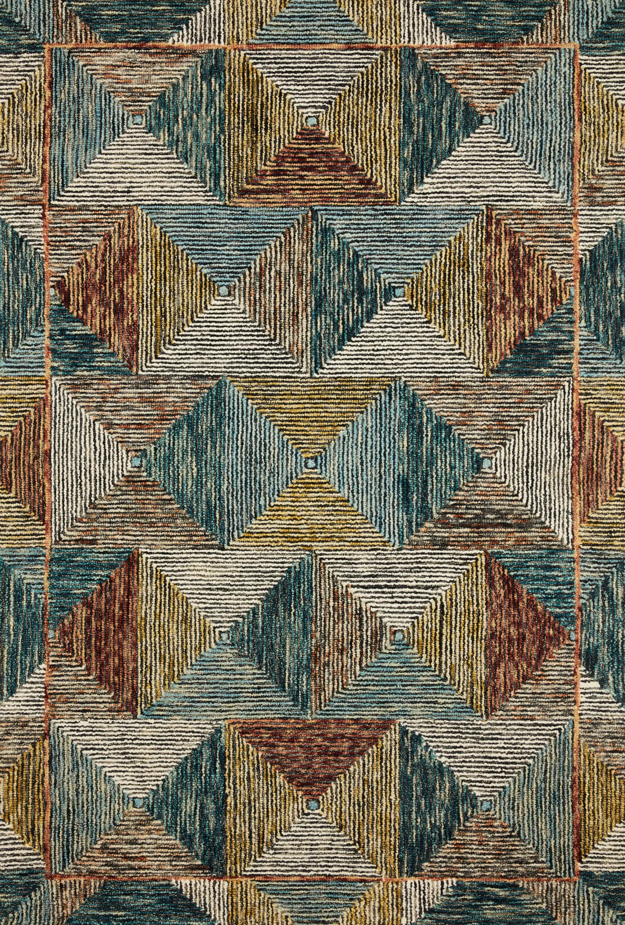Spectrum SPE-01 Lagoon / Spice Area Rug by Loloi