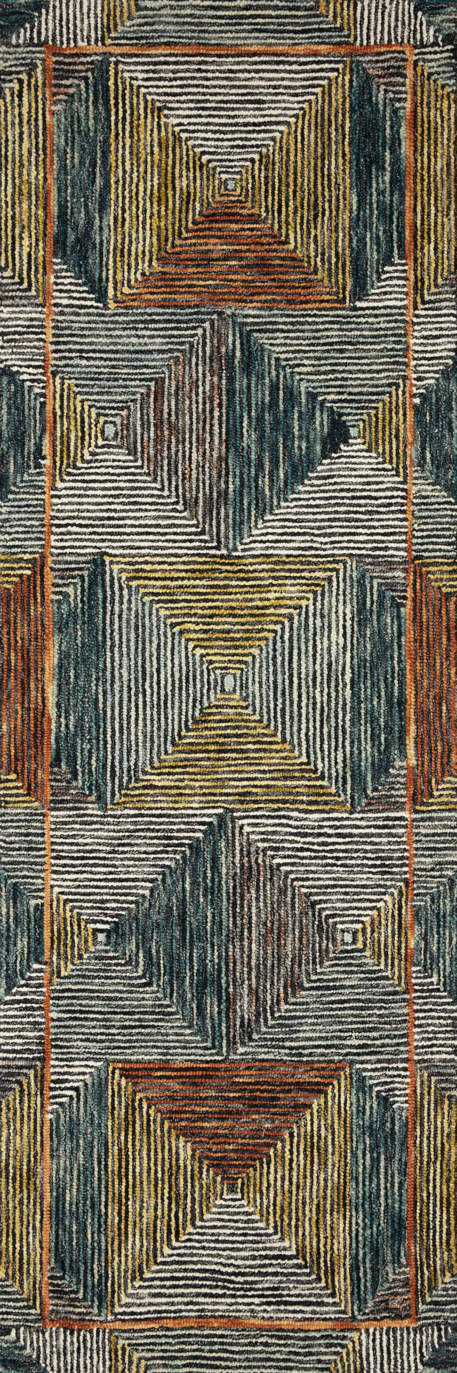 Spectrum SPE-01 Lagoon / Spice Area Rug by Loloi