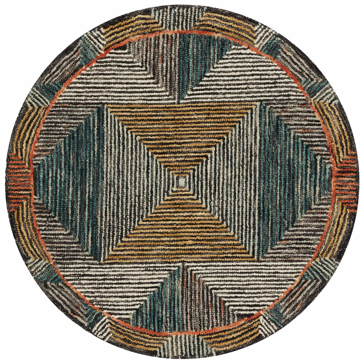 Spectrum SPE-01 Lagoon / Spice Area Rug by Loloi