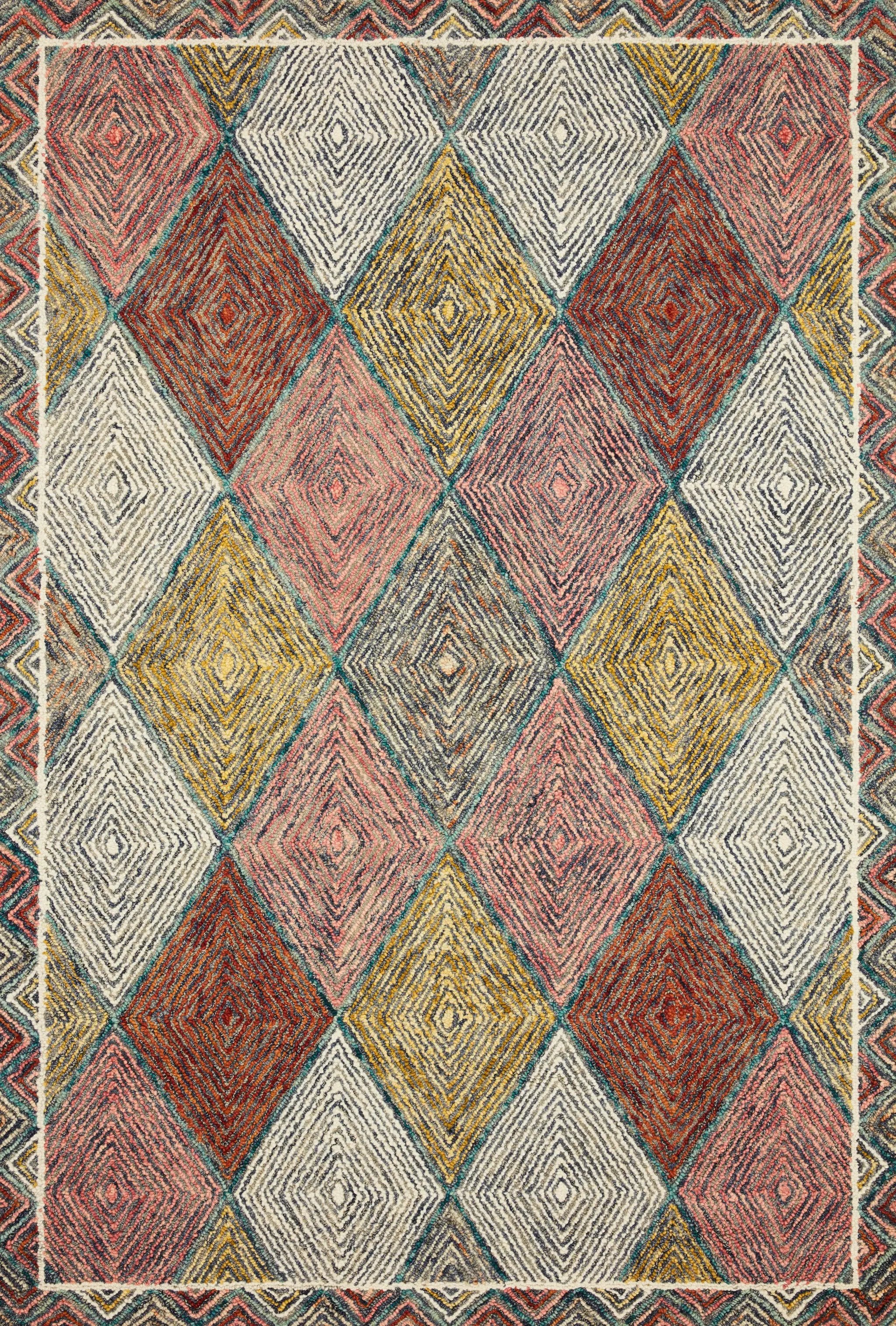Spectrum SPE-02 Turquoise / Fiesta Area Rug by Loloi