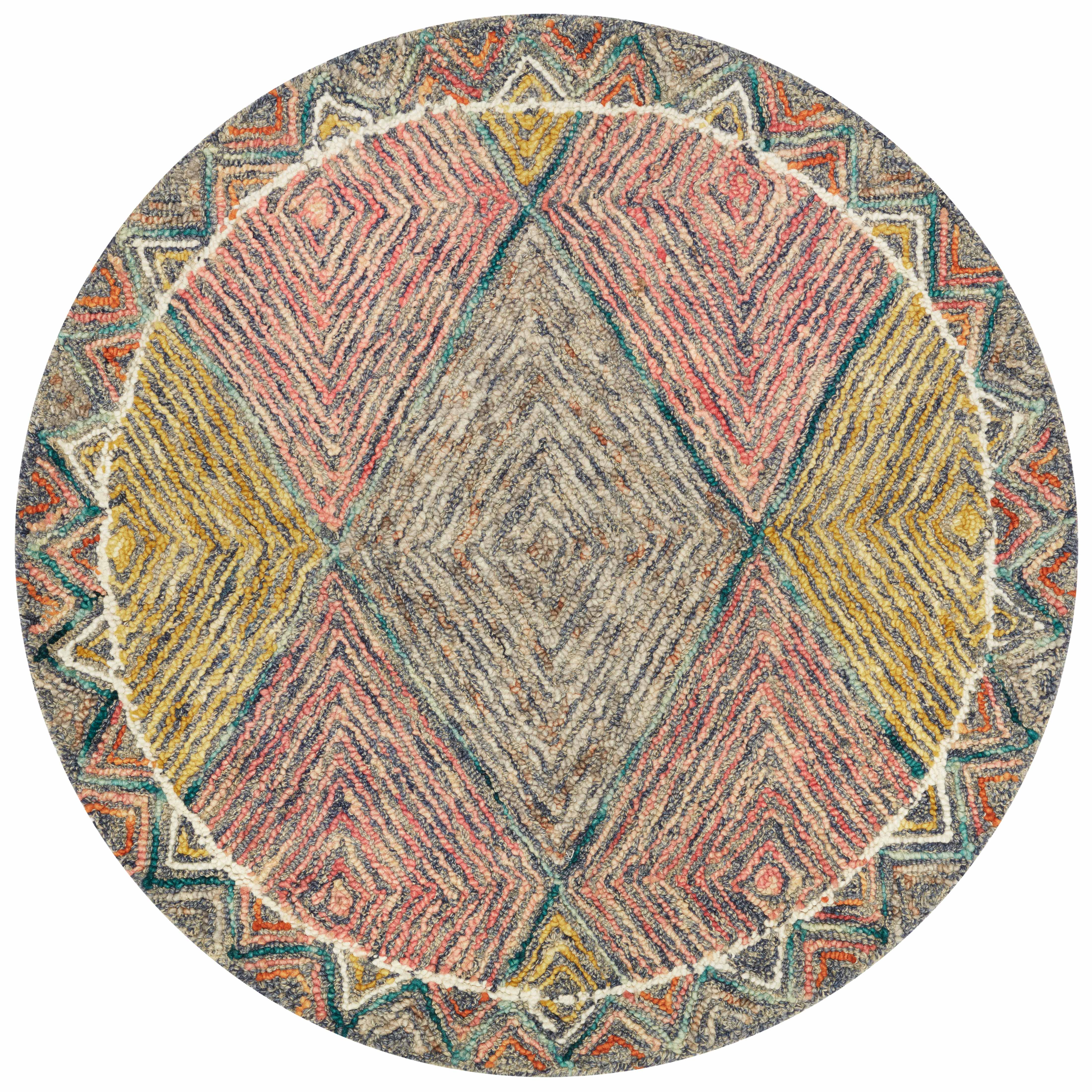 Expertly crafted as a hooked wool area rug with geometric and eclectic artistry, the Spectrum SPE-02 Turquoise / Fiesta Area Rug captures vivid turquoise and lively fiesta tones beautifully