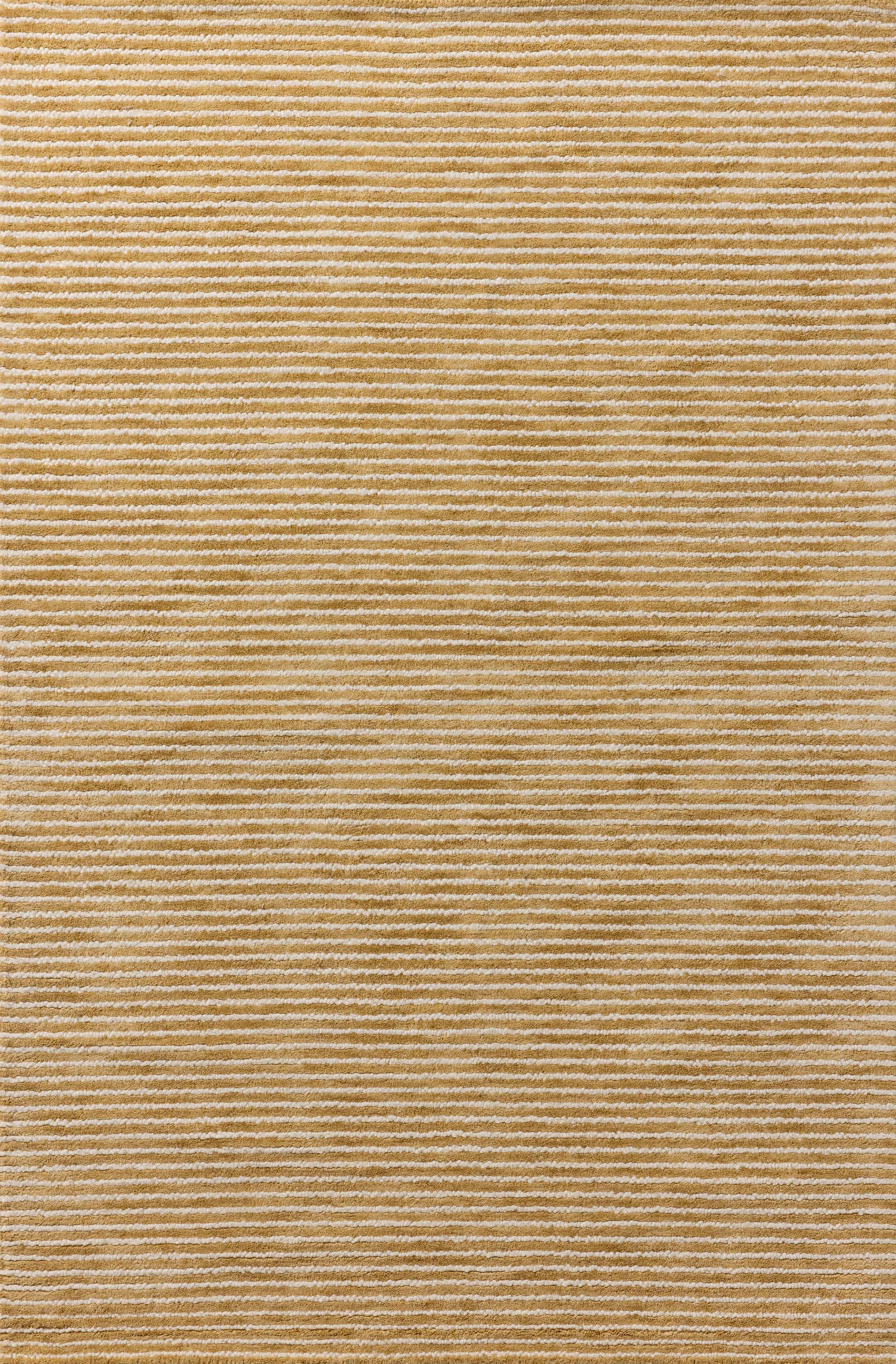 Designed in golden wheat and refined ivory hues, the Sunday SUN-01 Wheat / Ivory Area Rug is a hand-tufted wool area rug that stands out