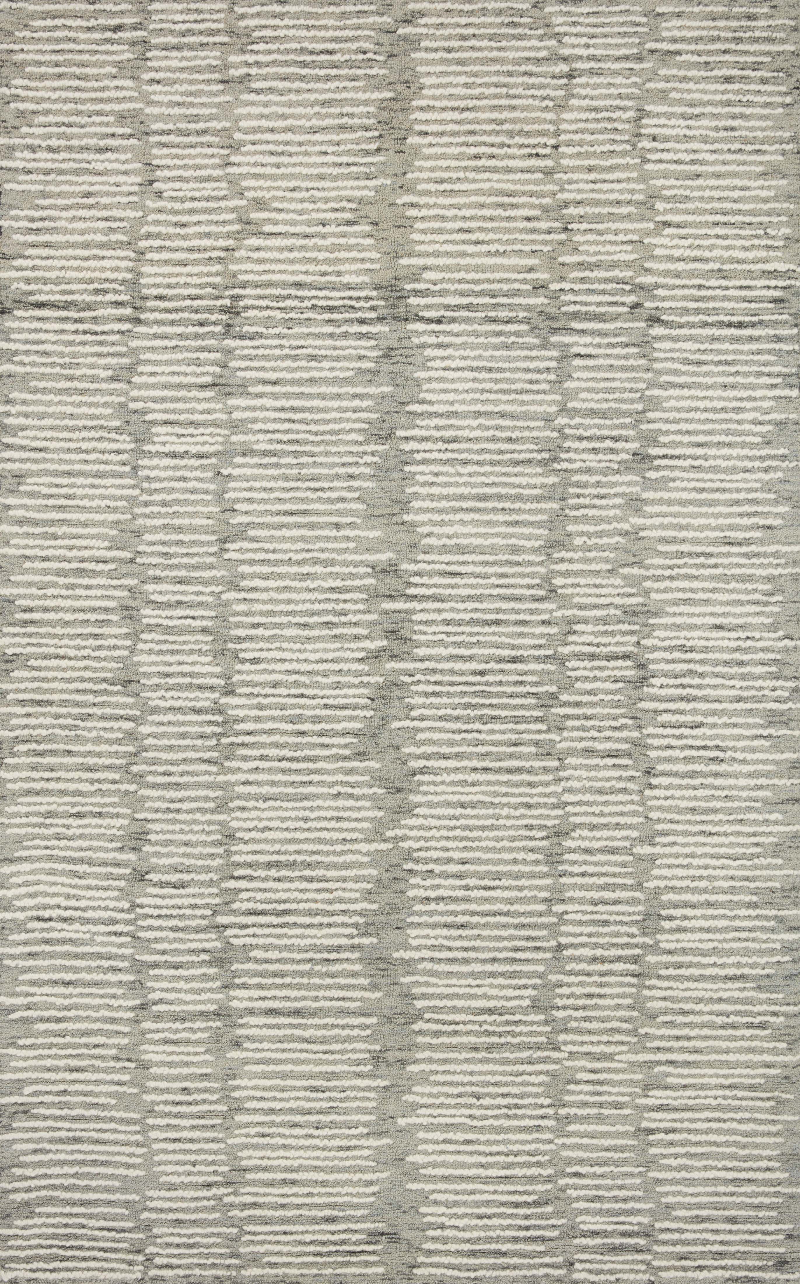 Crafted as a hand-tufted 100% wool area rug, the Tallulah TLL-04 Stone / Ivory Area Rug brings grounding stone and refined ivory warmth and abstract and linear character to your space