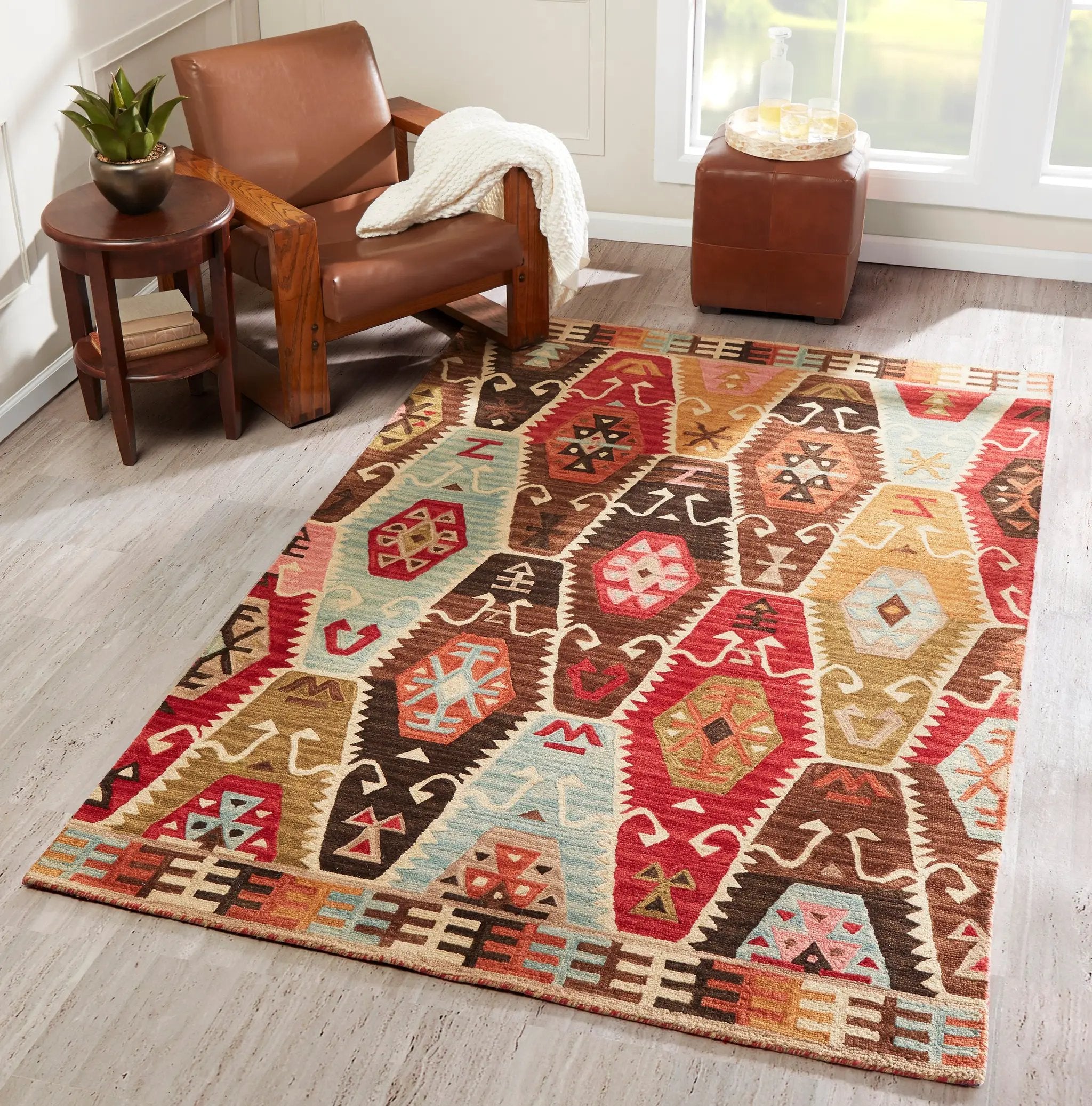 Tangier TAN-2 Multicolor Area Rug by Momeni