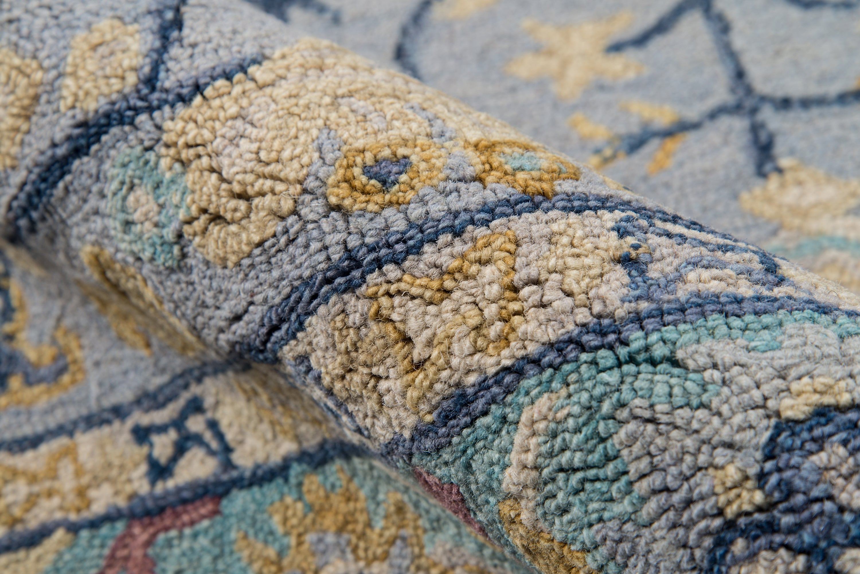 Momeni Tangier TAN30 Blue Hand Tufted Area Rug