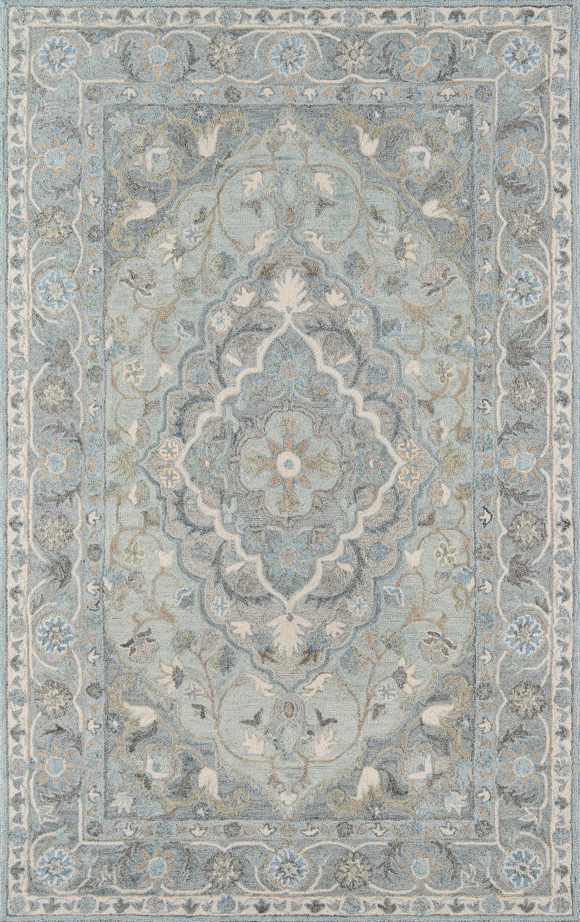 Tangier TAN-33 Blue Area Rug by Momeni