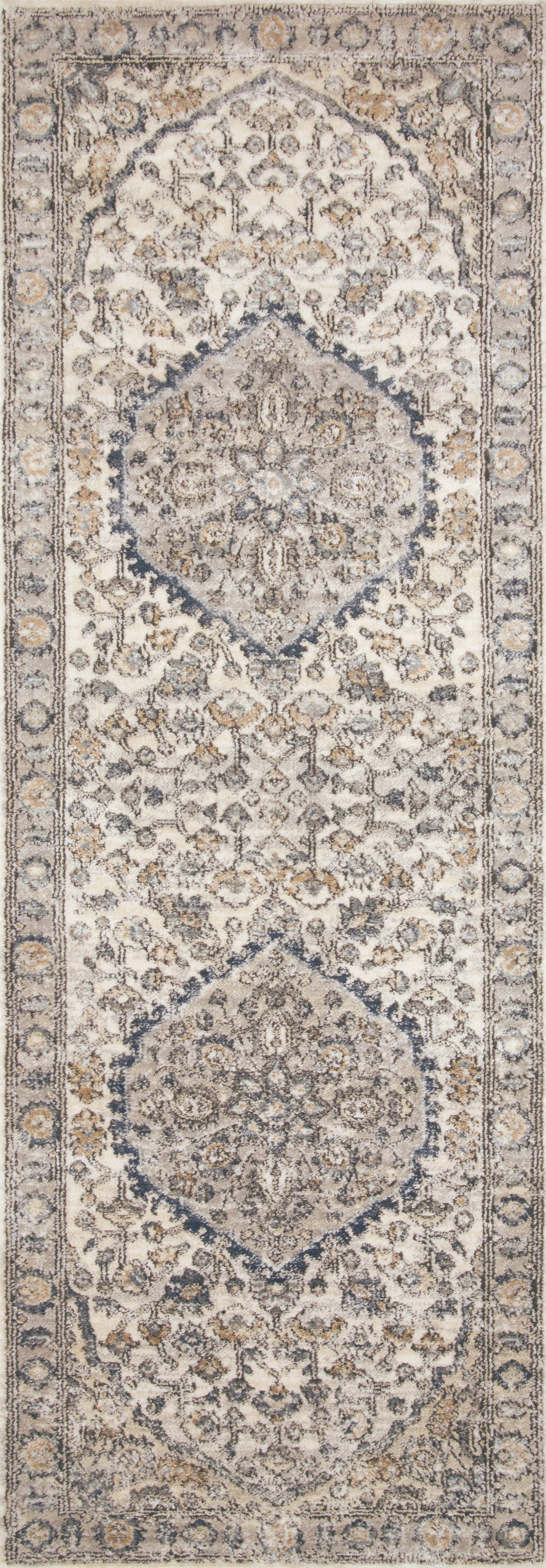A power-loomed polypropylene and polyester area rug featuring contemporary design and warm natural and light grey tones, the Teagan TEA-01 Natural / Lt. Grey Area Rug adds character to any room