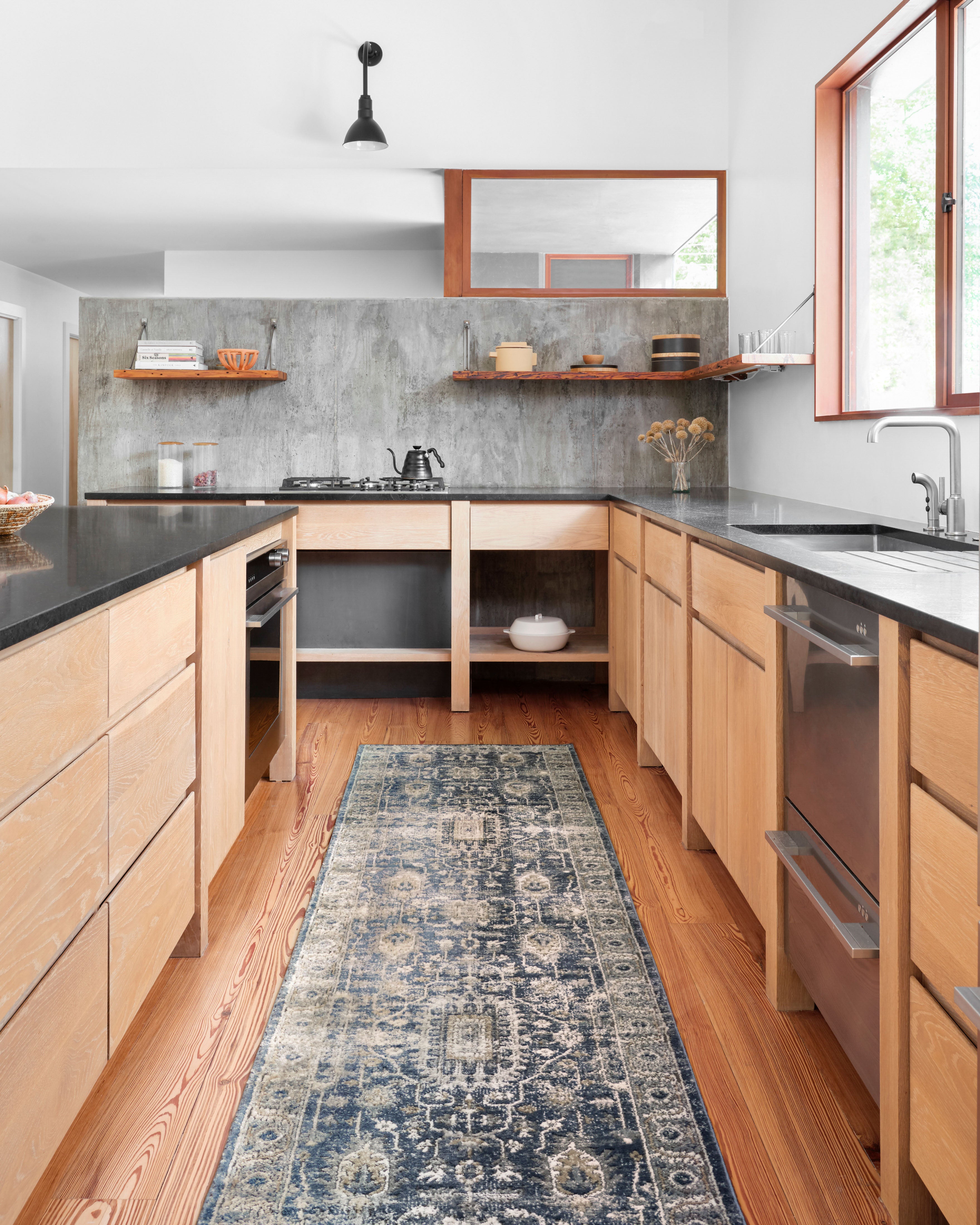The Teagan TEA-03 Denim / Pebble Area Rug offers casual denim and subtle pebble sophistication and contemporary charm in a power-loomed polypropylene and polyester area rug