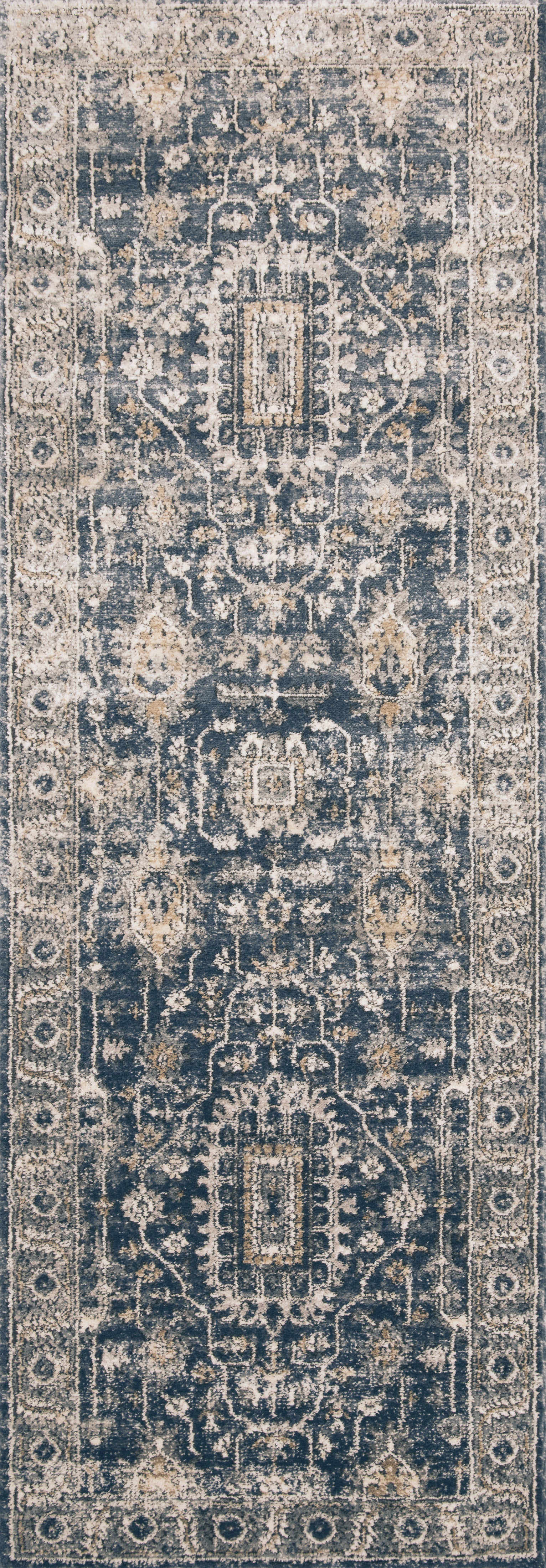 The Teagan TEA-03 Denim / Pebble Area Rug offers casual denim and subtle pebble sophistication and contemporary charm in a power-loomed polypropylene and polyester area rug