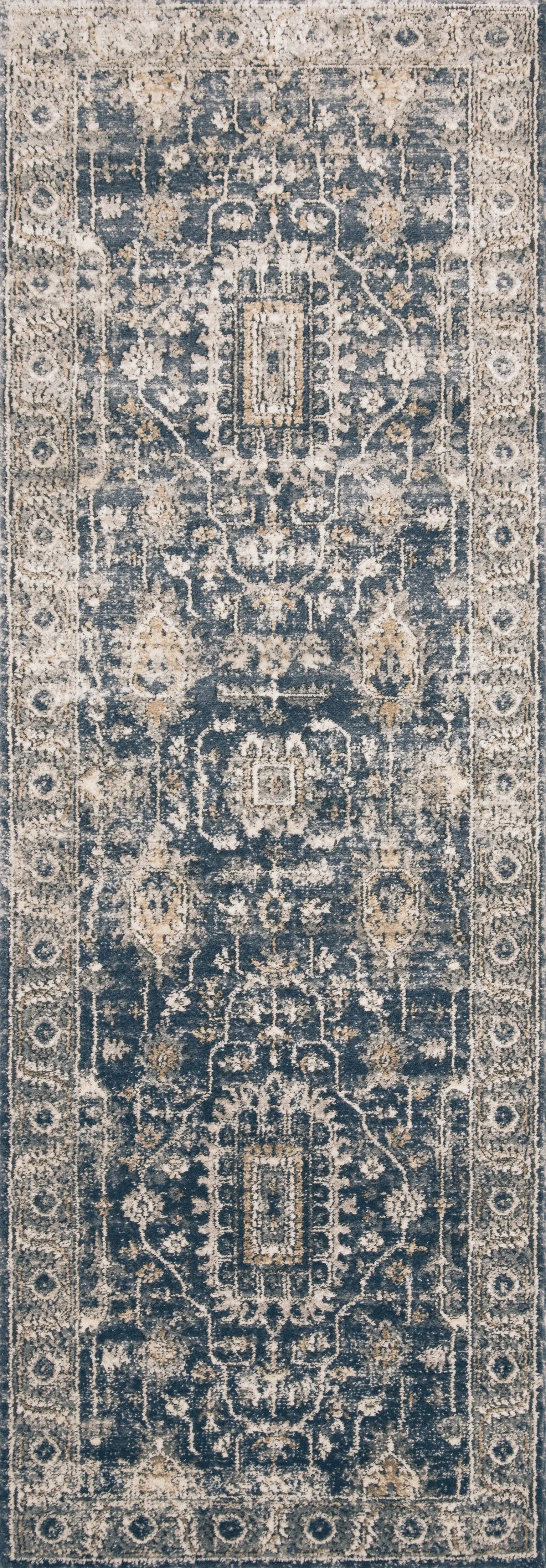 Teagan TEA-03 Denim / Pebble Area Rug by Loloi