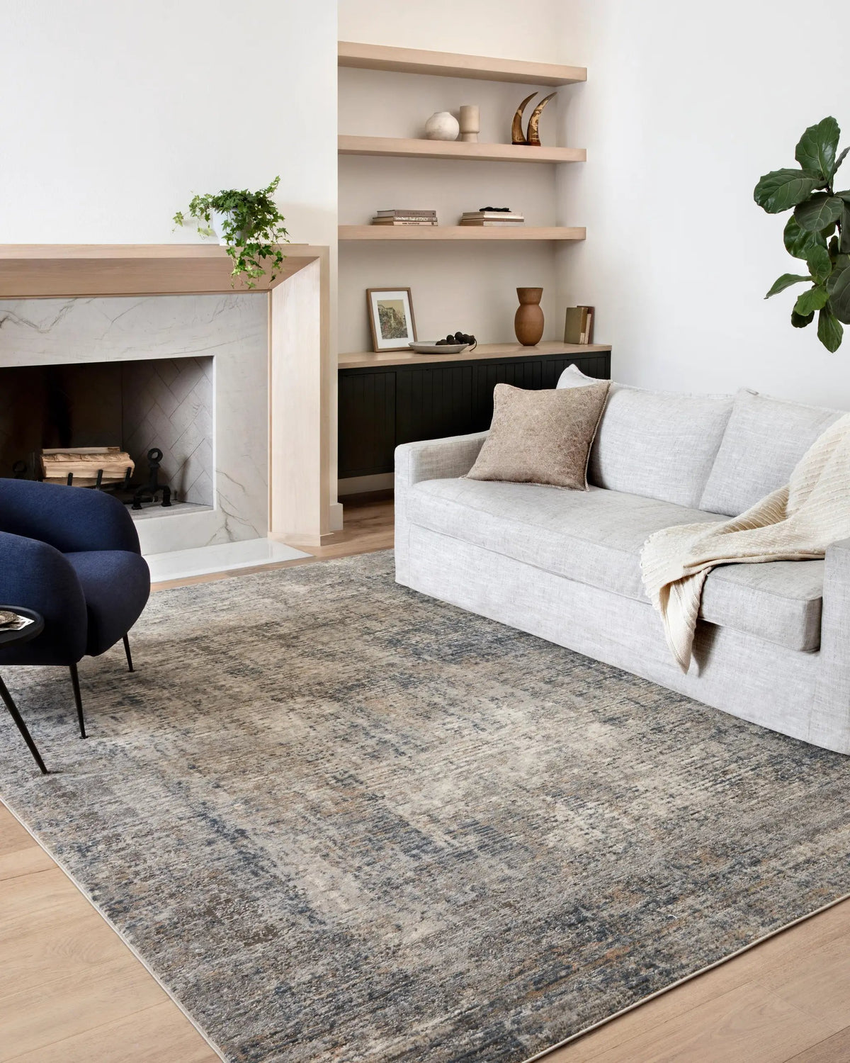 Teagan TEA-05 Denim / Slate Area Rug by Loloi