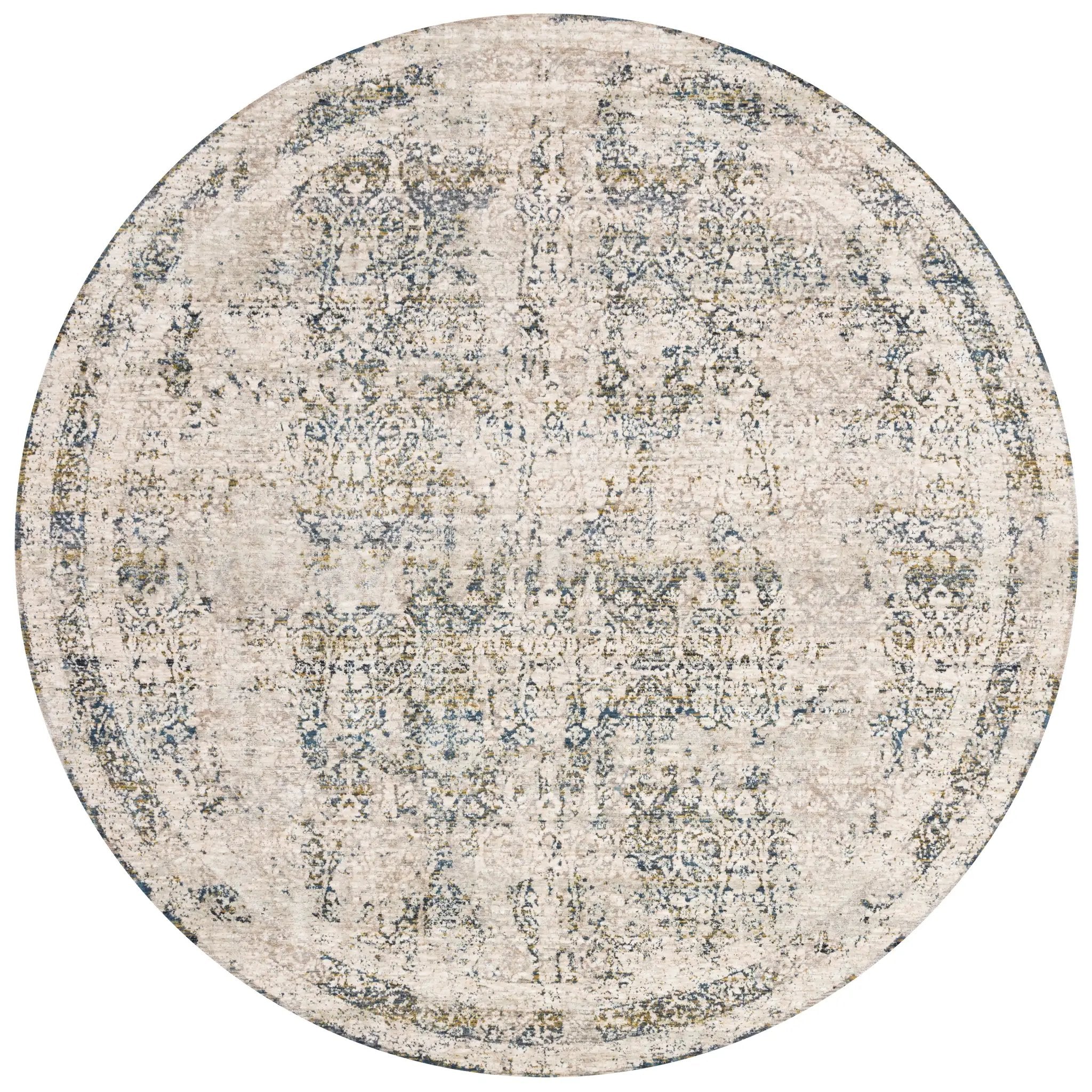 Theia THE-01 Natural / Ocean Area Rug by Loloi