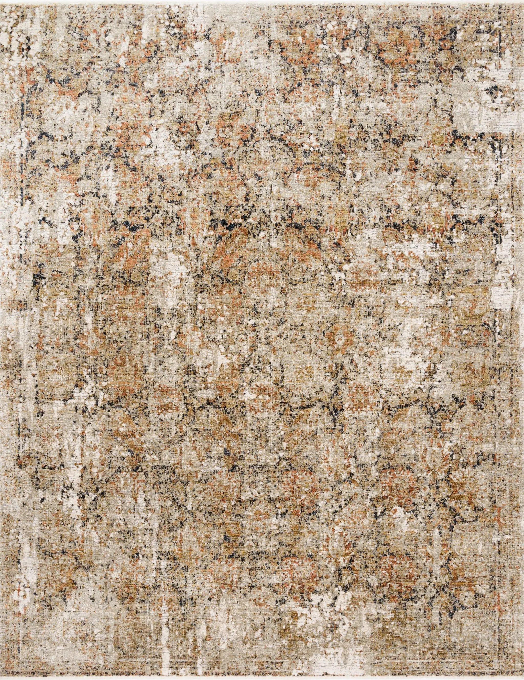 Theia THE-02 Taupe / Gold Area Rug by Loloi