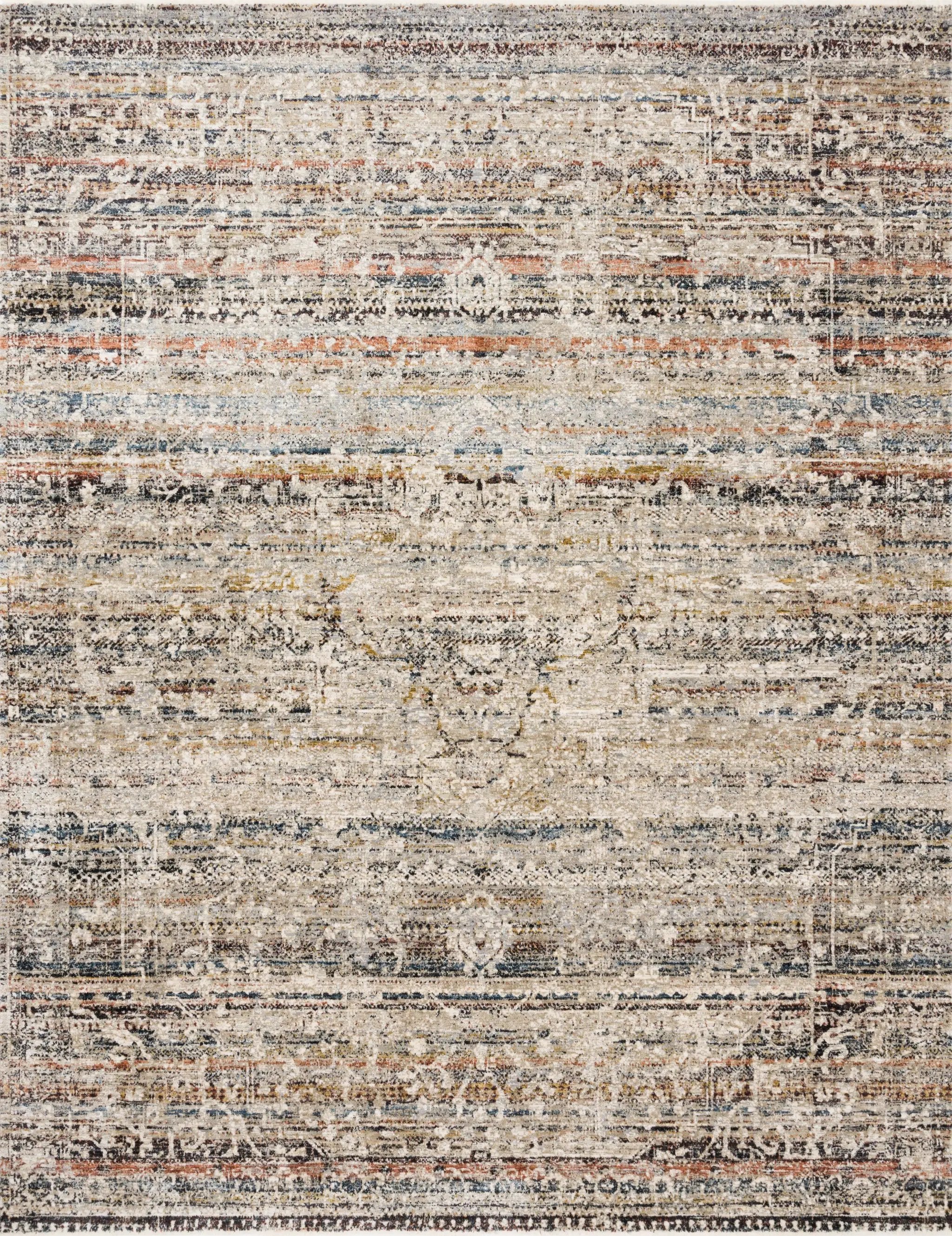 Theia THE-03 Taupe / Multi Area Rug by Loloi