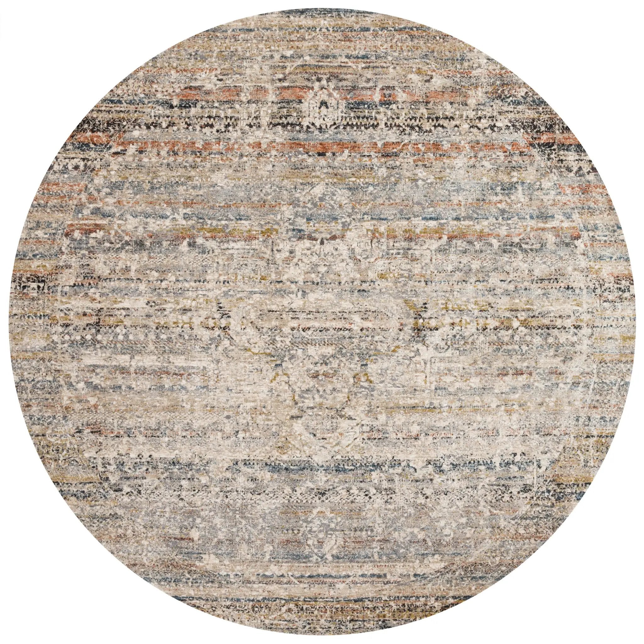 Theia THE-03 Taupe / Multi Area Rug by Loloi