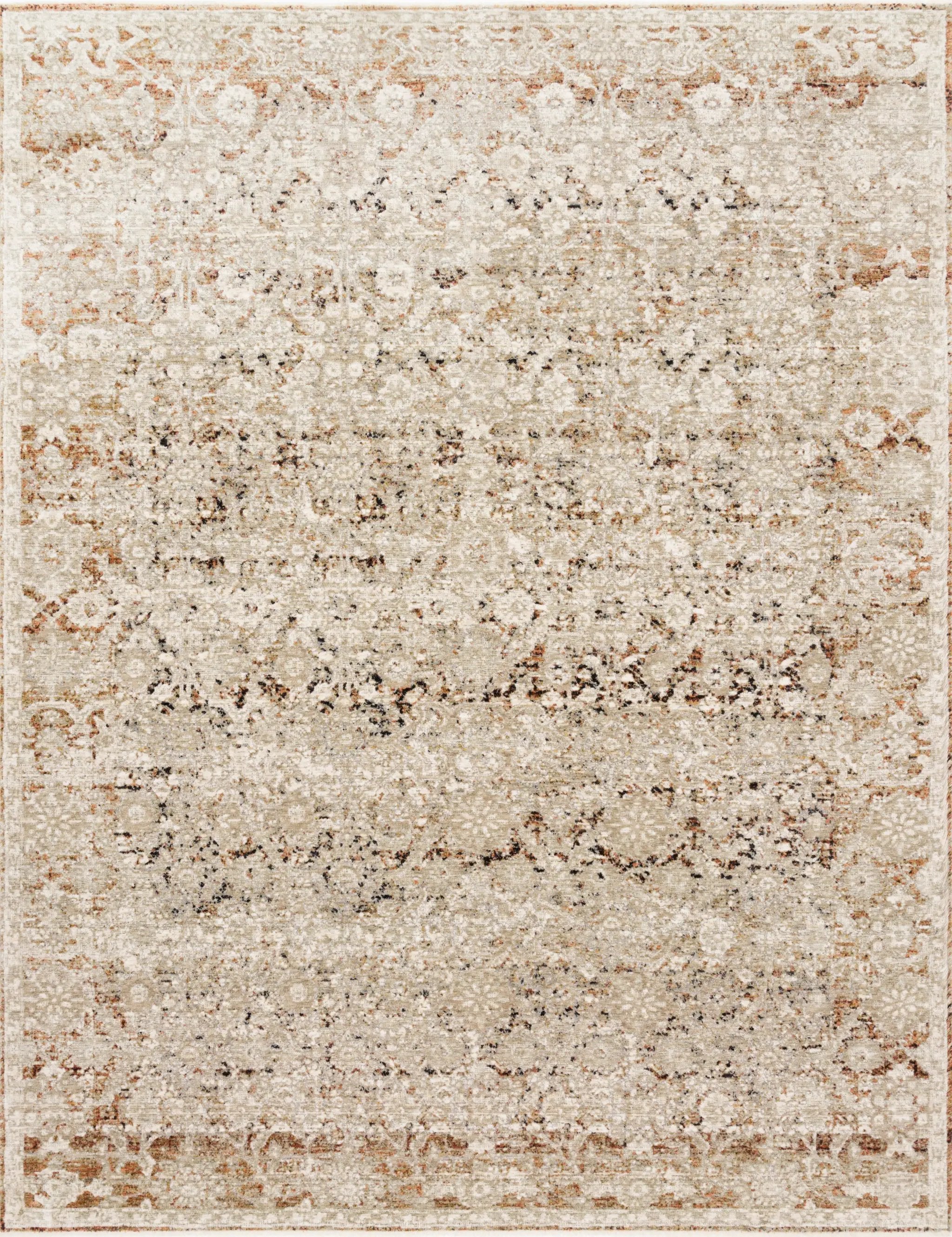 Theia THE-07 Natural / Rust Area Rug by Loloi