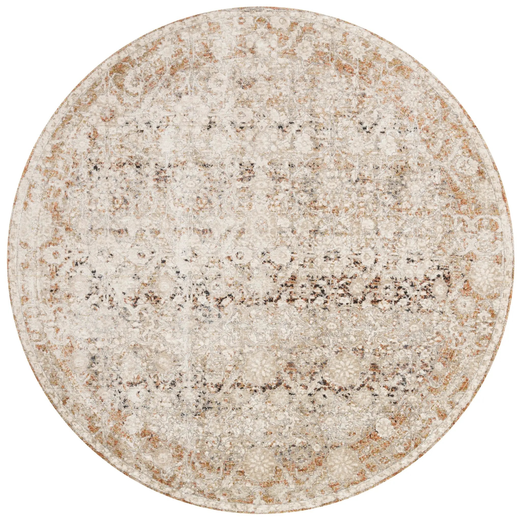 Theia THE-07 Natural / Rust Area Rug by Loloi