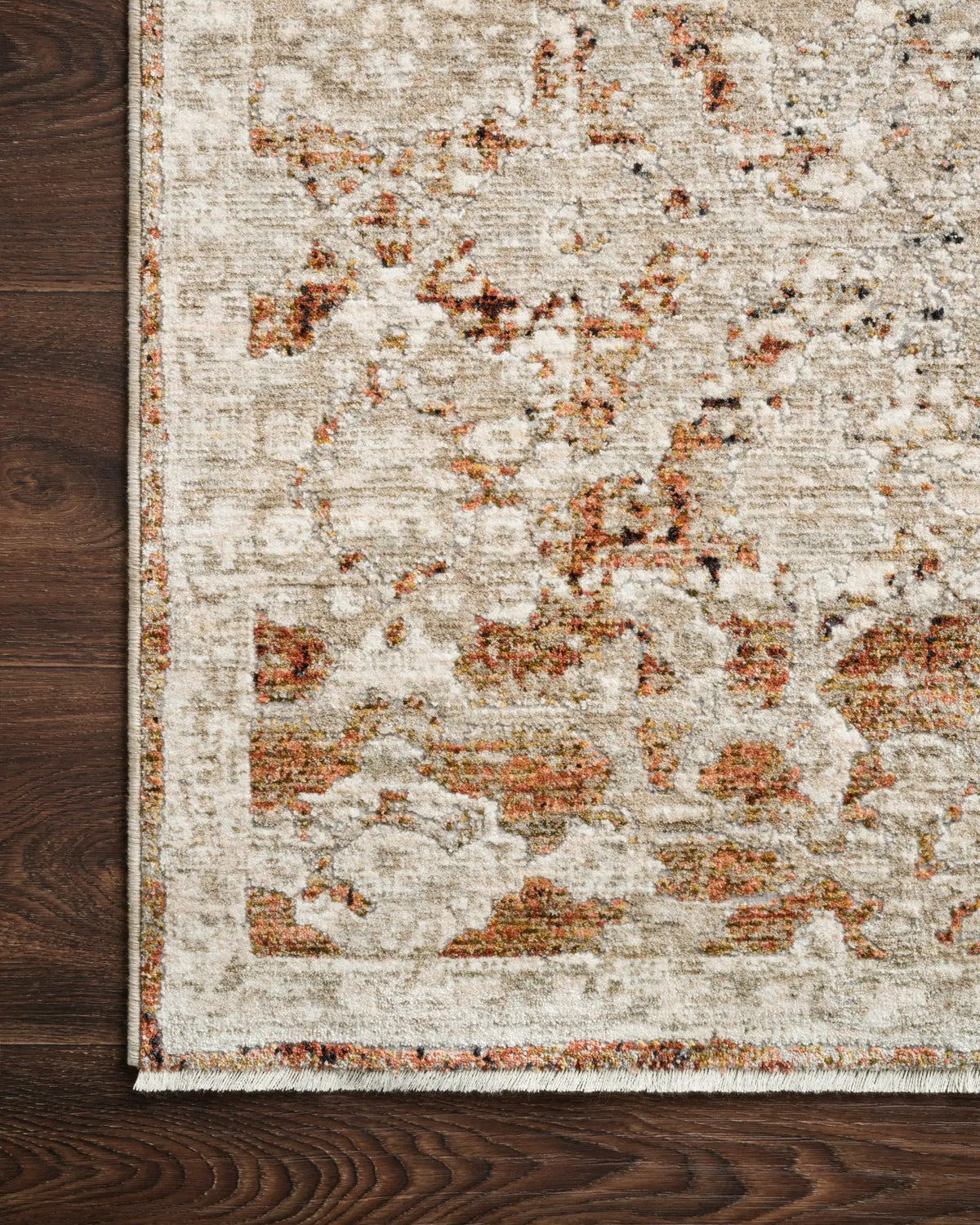Theia THE-07 Natural / Rust Area Rug by Loloi